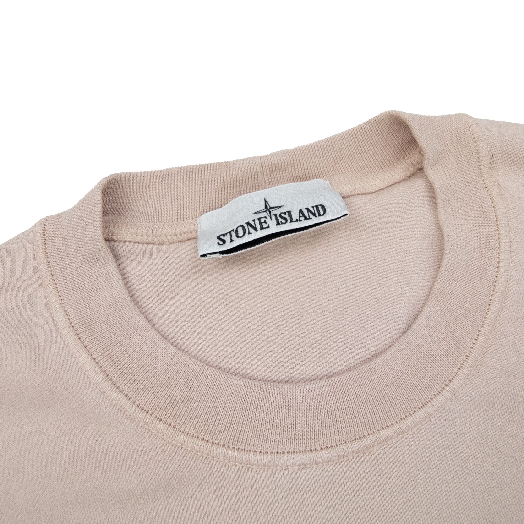 Stone Island 62420 Brushed Cotton Fleece Crewneck Sweatshirt Dust Pink V0082
