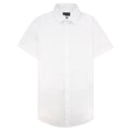 Emporio Armani Short-sleeved Stretch Nylon-blend Shirt Bianco
