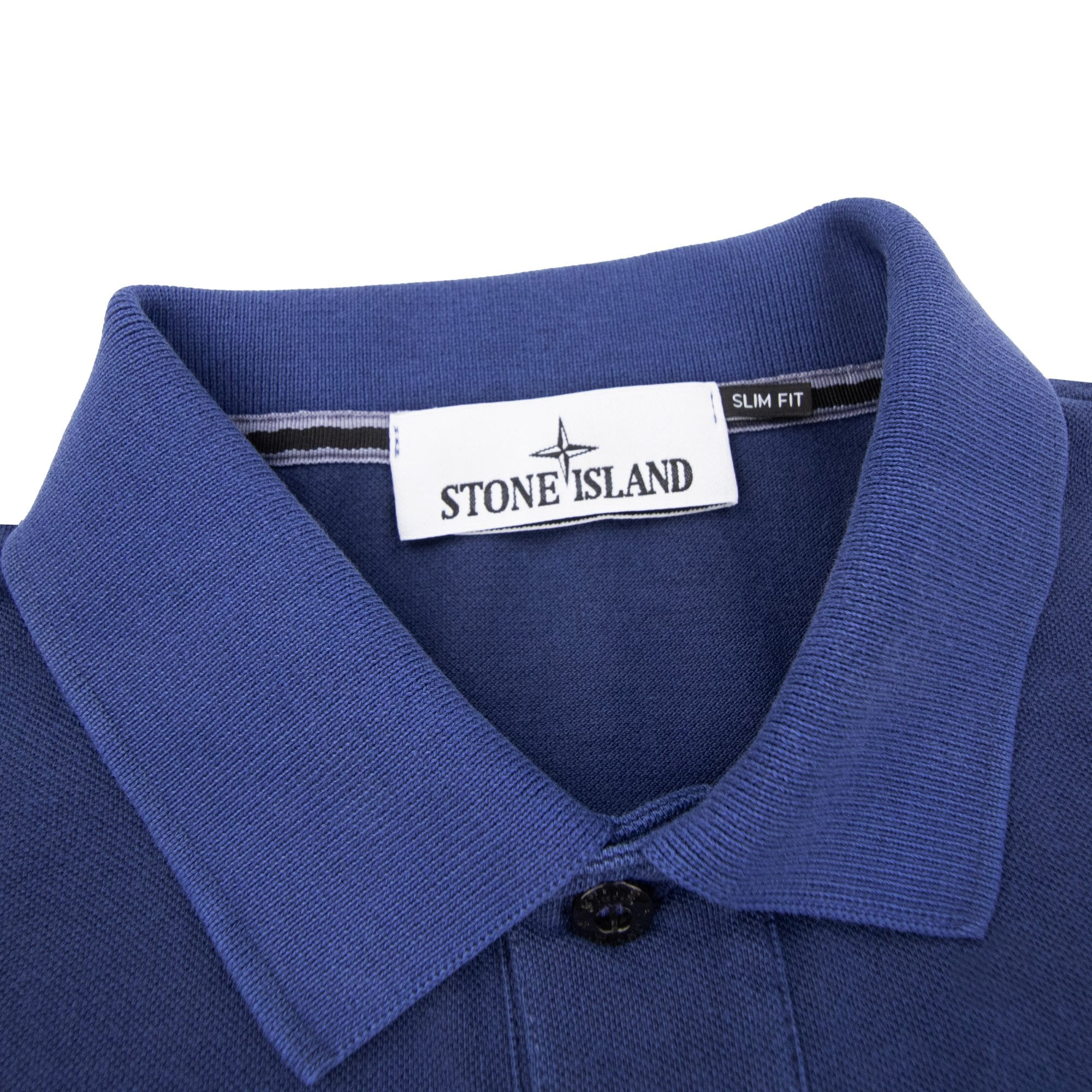 Stone Island 22002sc Organic Cotton Pique Polo Marine Blue V0028
