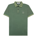 Stone Island 22002sc Organic Cotton Pique Polo Khaki V0055
