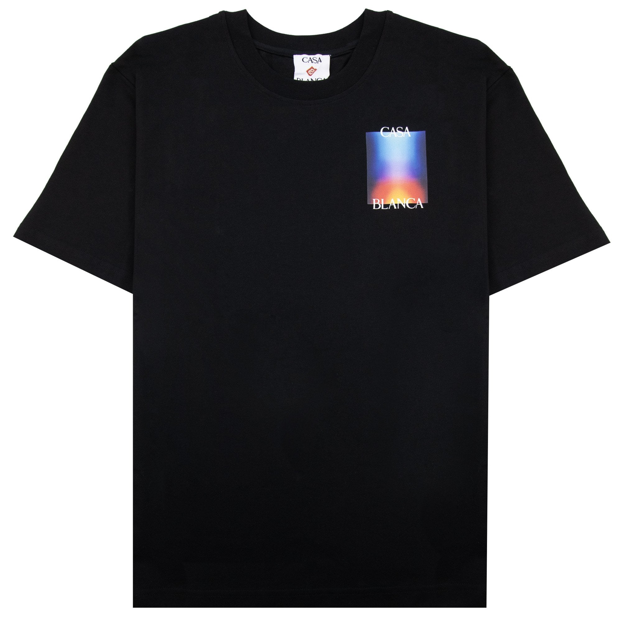 Casablanca Gradient Stacked Logo T Shirt Black 001