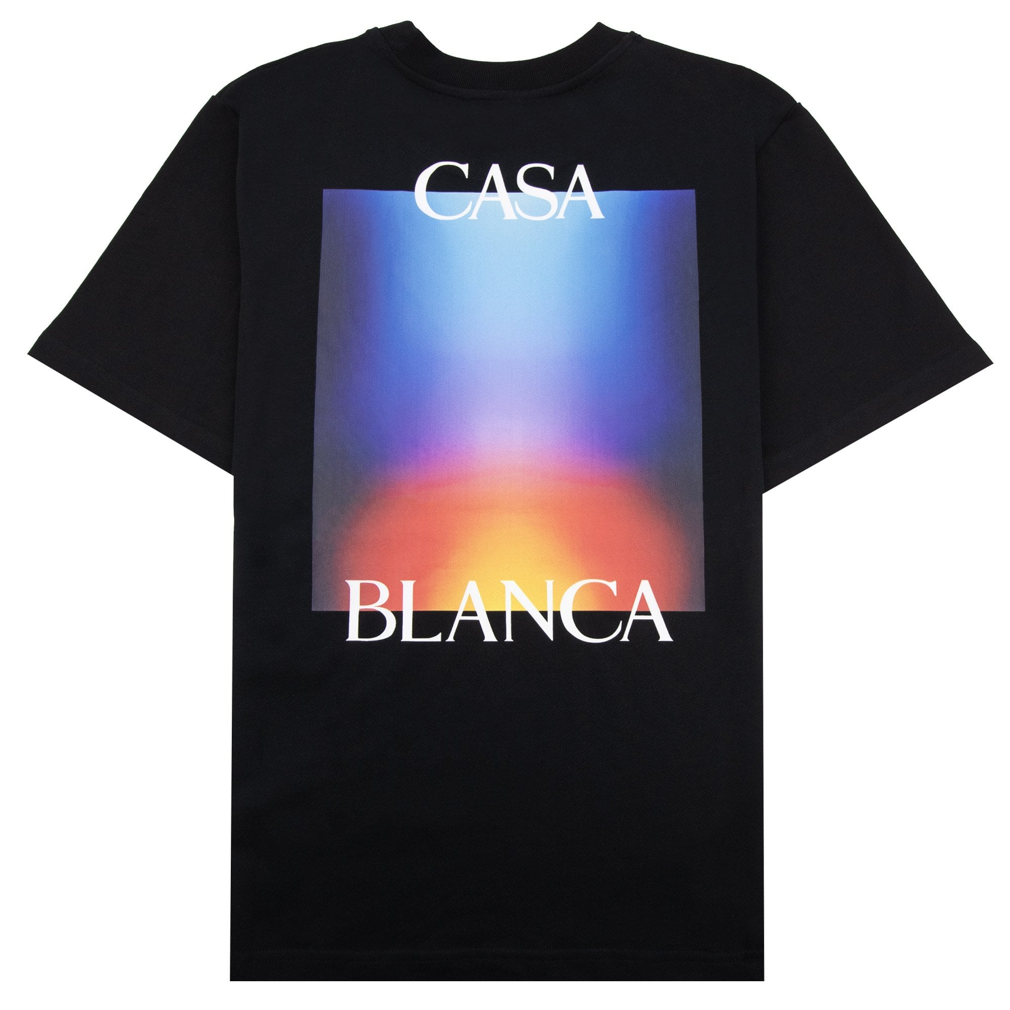 Casablanca Gradient Stacked Logo T Shirt Black 001
