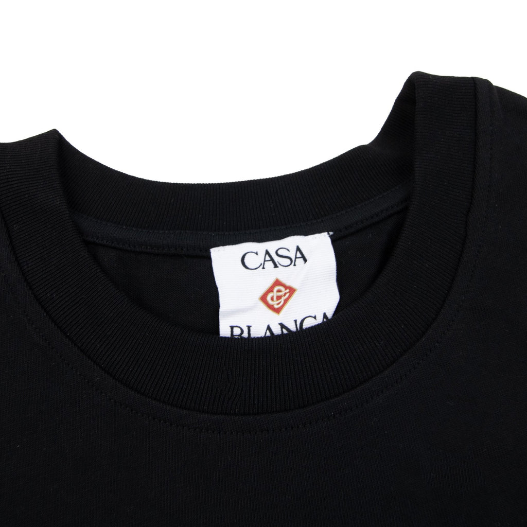Casablanca Gradient Stacked Logo T Shirt Black 001