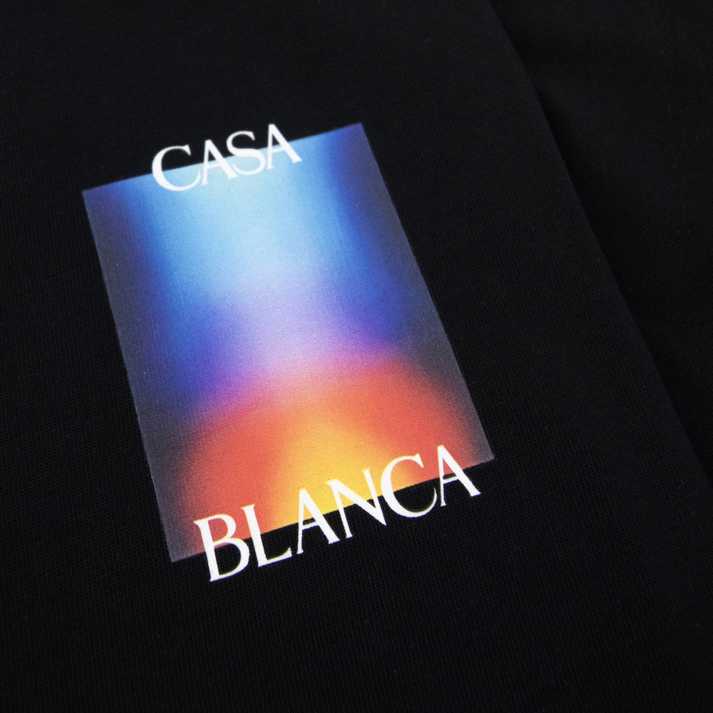 Casablanca Gradient Stacked Logo T Shirt Black 001