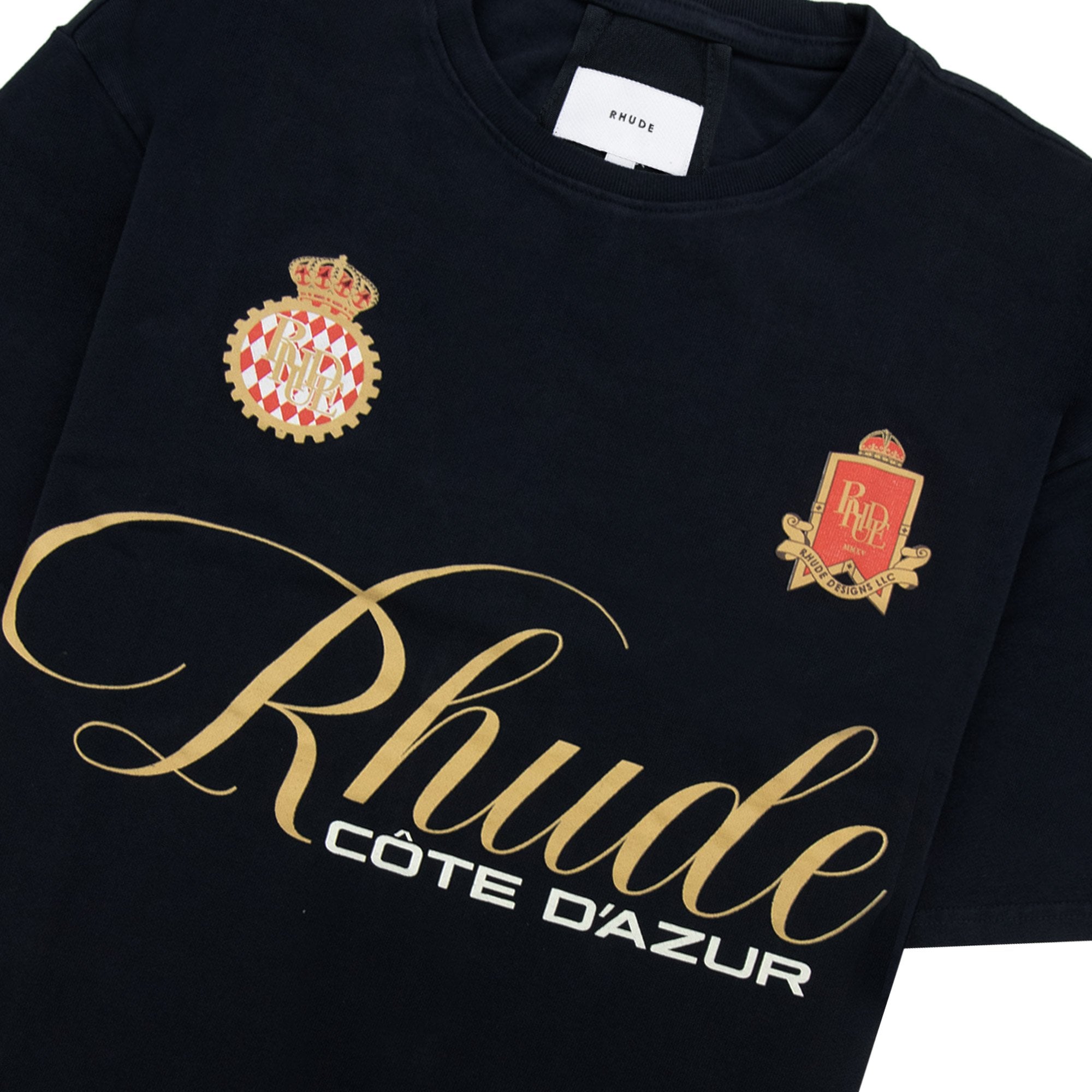 Rhude Script Crest Tee Vintage Black