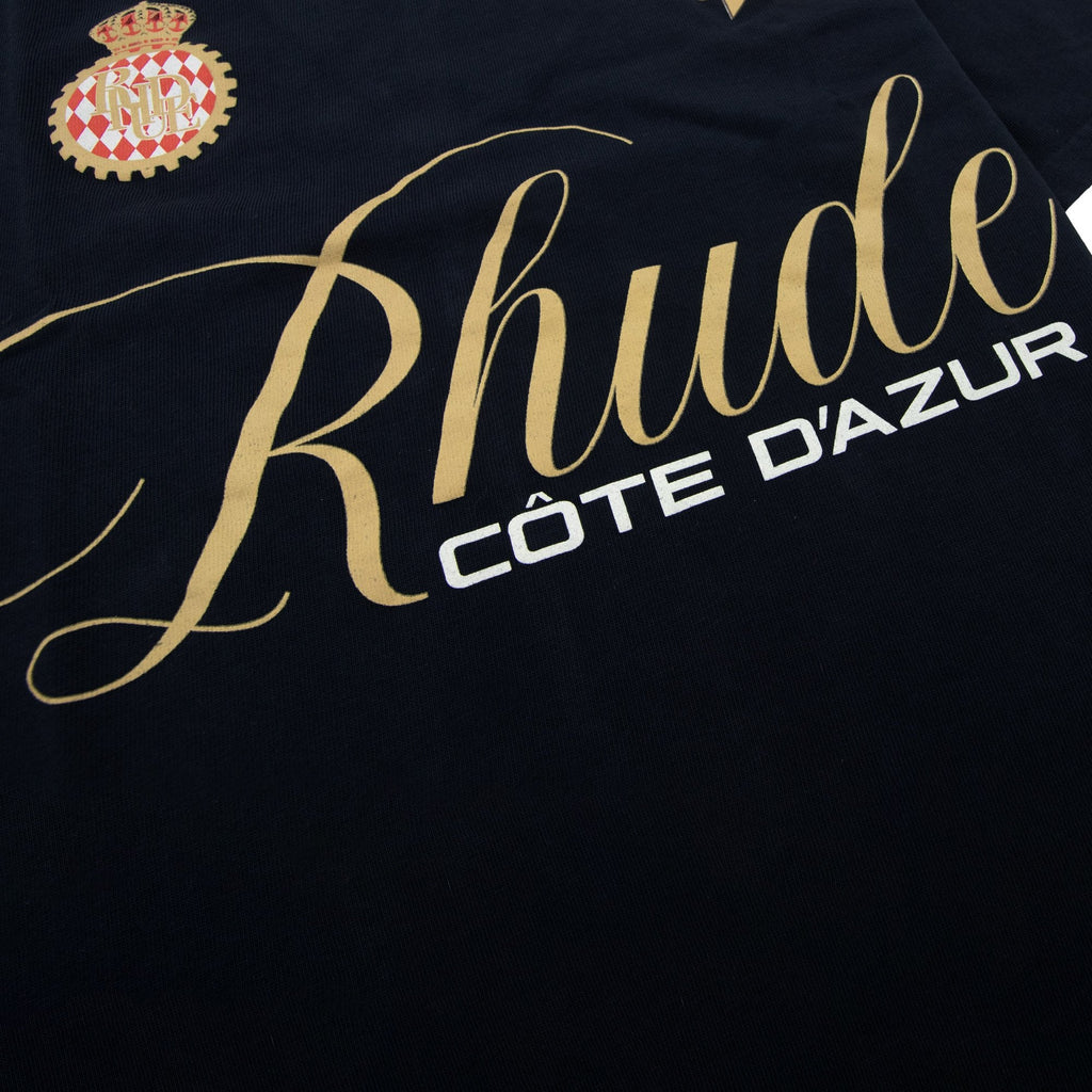 Rhude Script Crest Tee Vintage Black