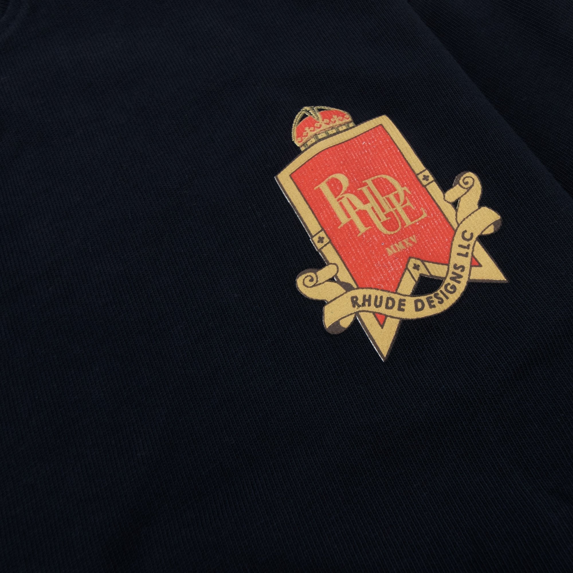 Rhude Script Crest Tee Vintage Black