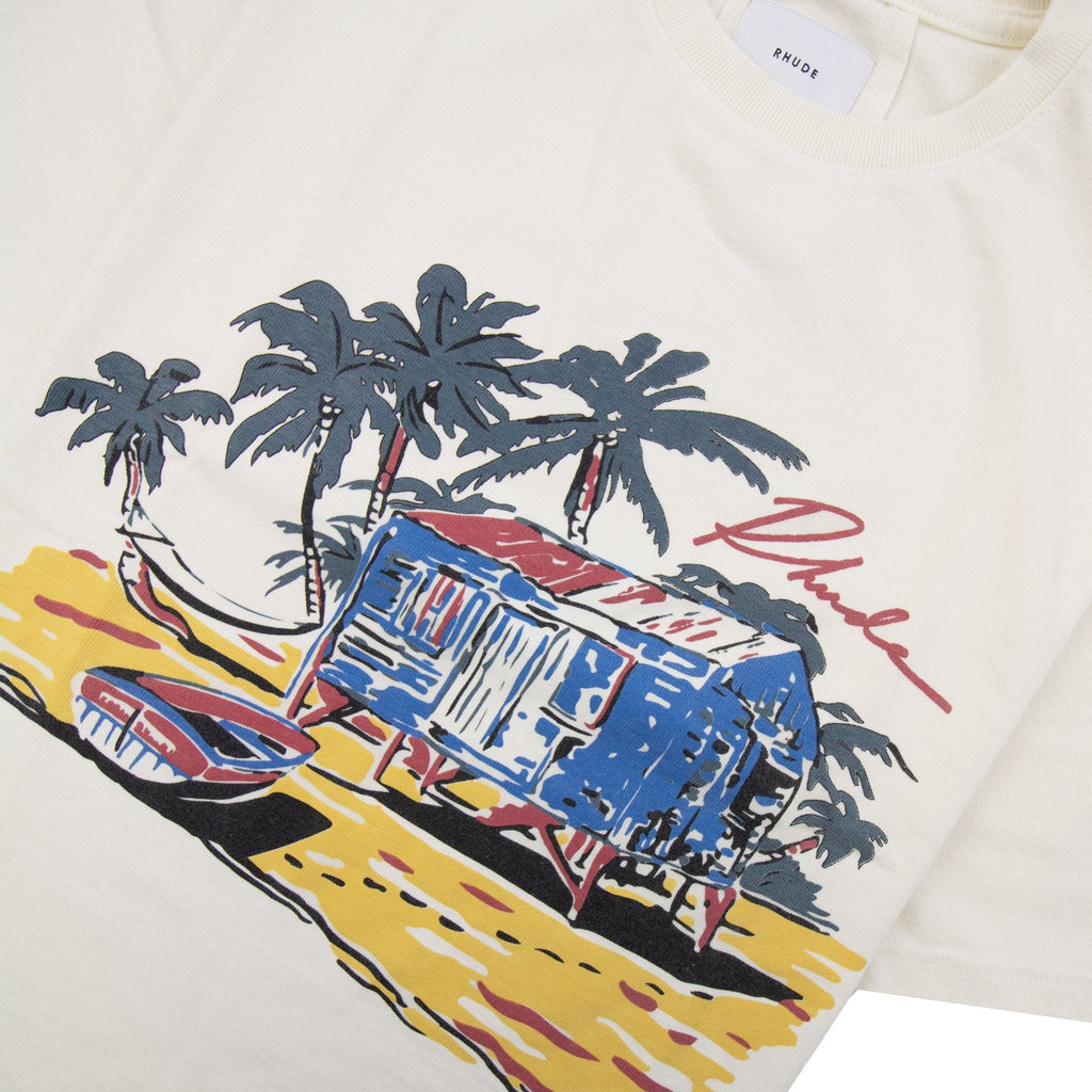 Rhude Beach Side Tee Vintage White