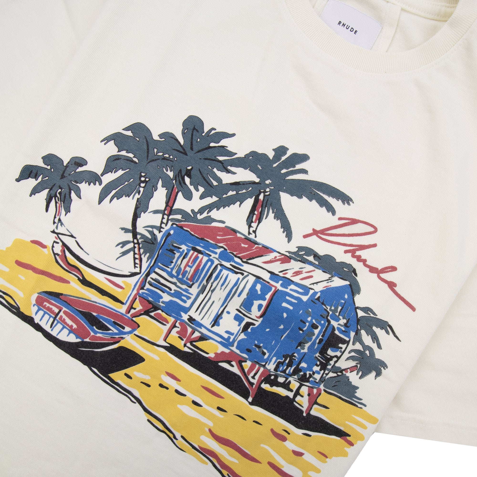 Rhude Beach Side Tee Vintage White