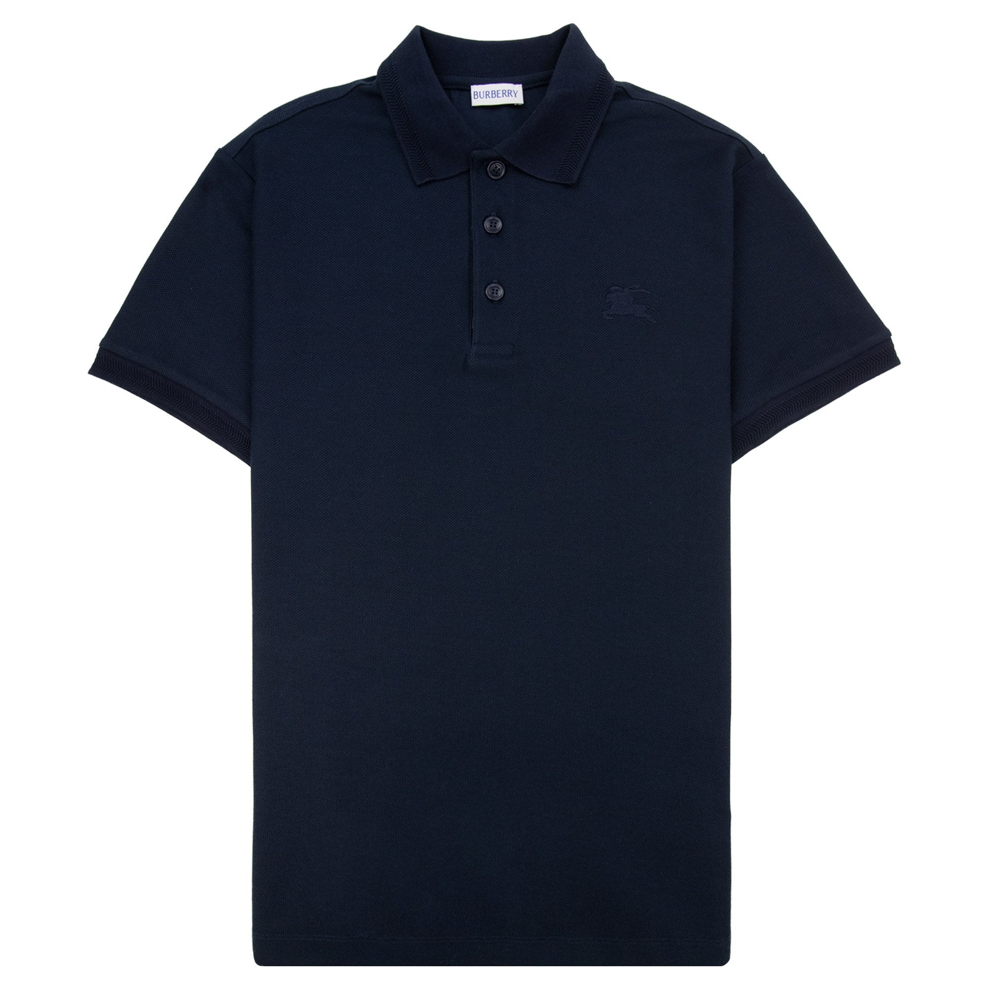 Burberry Eddie Cotton Polo Shirt Coal Blue