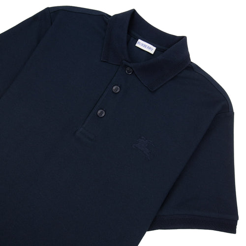 Burberry Eddie Cotton Polo Shirt Coal Blue