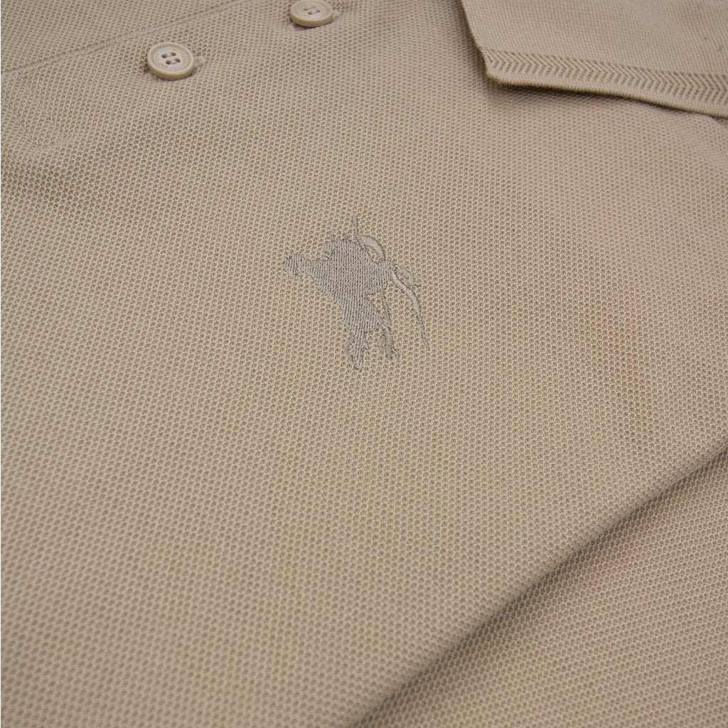 Burberry Eddie Cotton Polo Shirt Soft Fawn