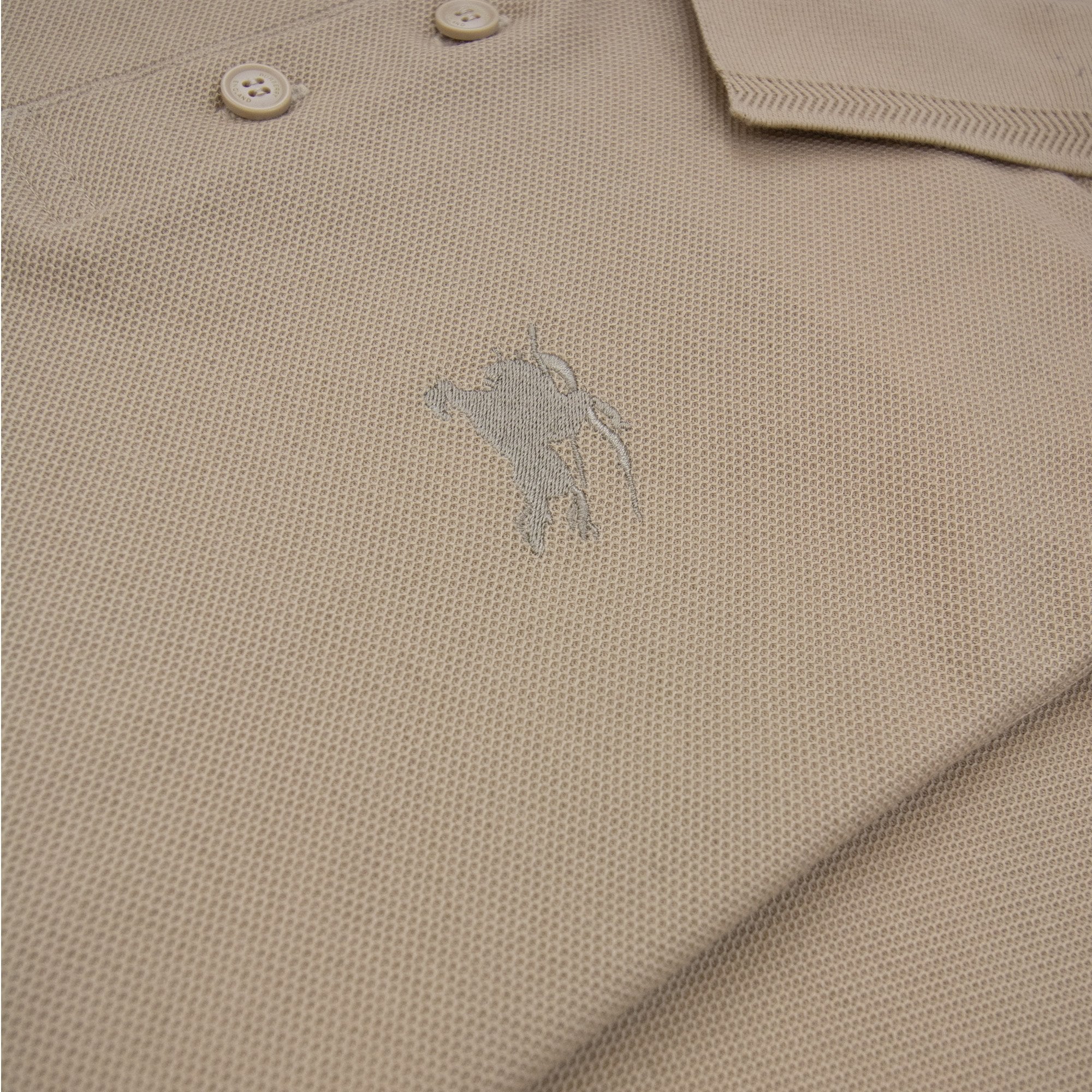 Burberry Eddie Cotton Polo Shirt Soft Fawn