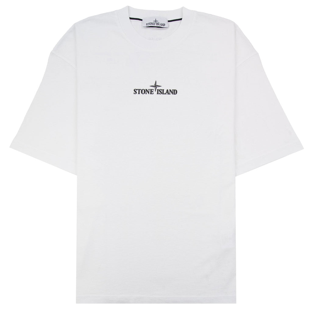 Stone Island 2100016 Short-sleeve T-shirt With Finger Print White V0001