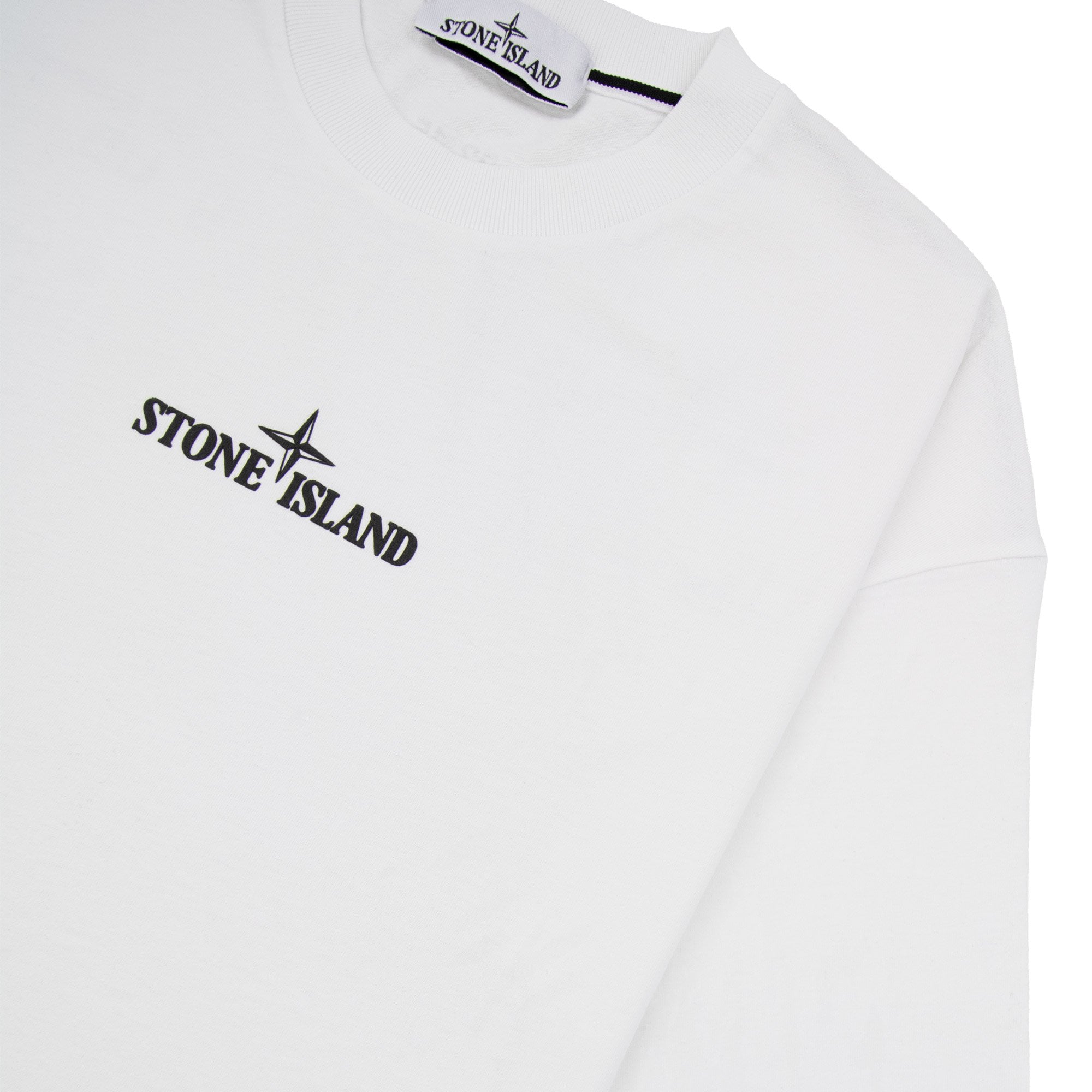 Stone Island 2100016 Short-sleeve T-shirt With Finger Print White V0001