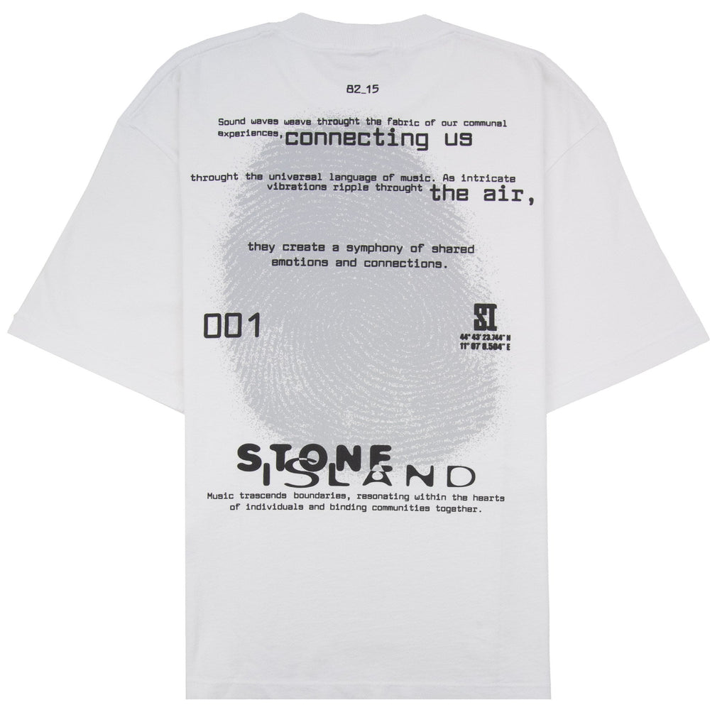 Stone Island 2100016 Short-sleeve T-shirt With Finger Print White V0001