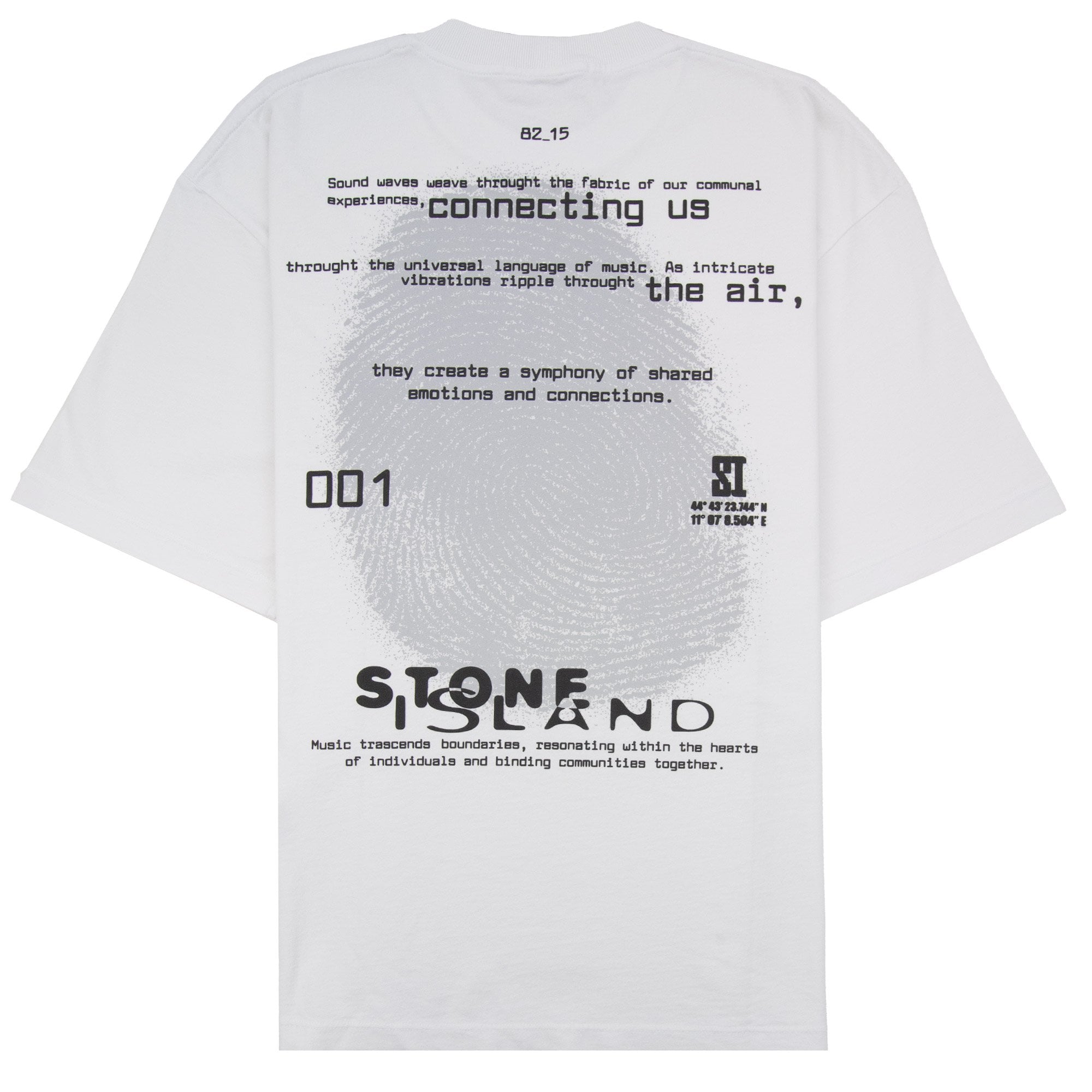 Stone Island 2100016 Short-sleeve T-shirt With Finger Print White V0001