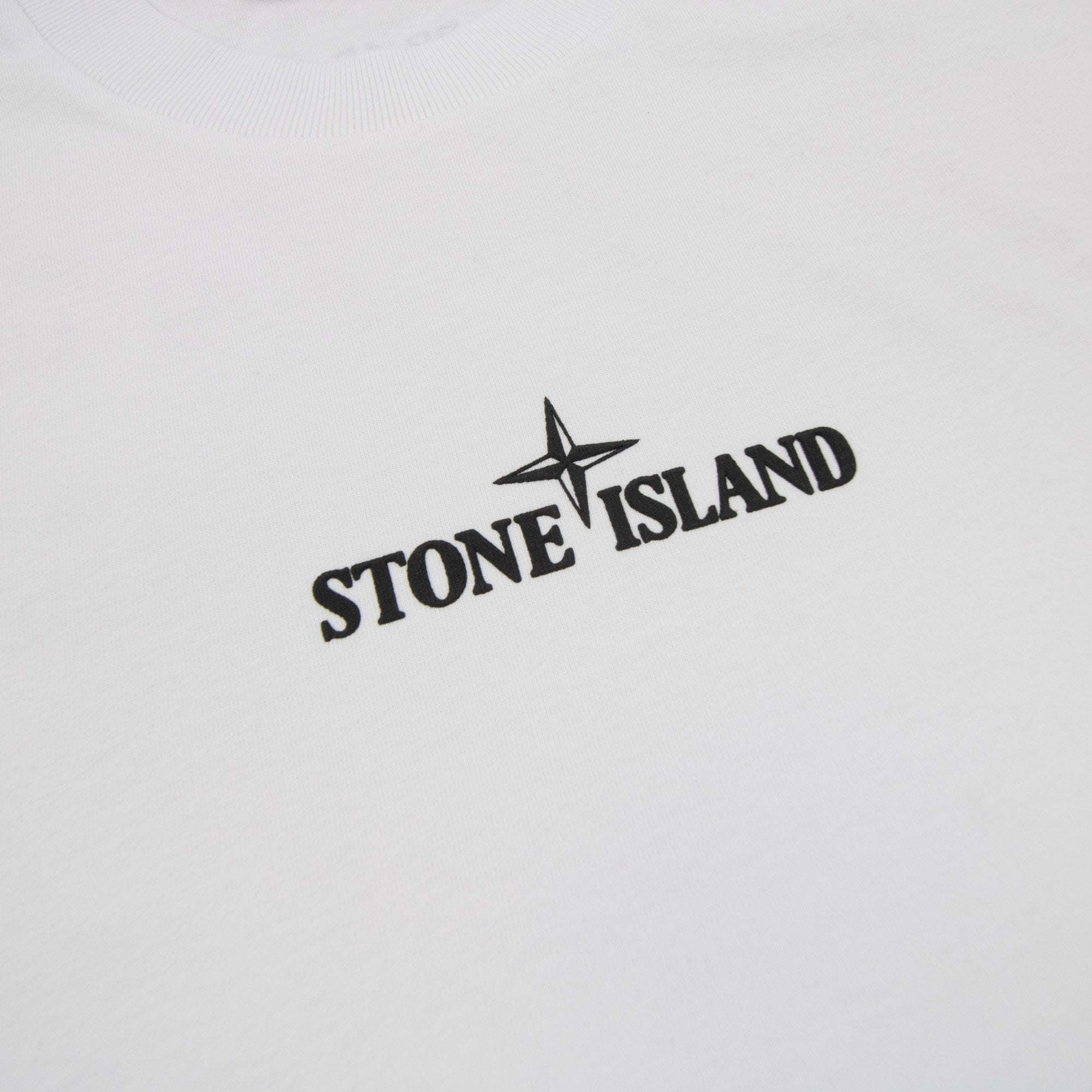Stone Island 2100016 Short-sleeve T-shirt With Finger Print White V0001