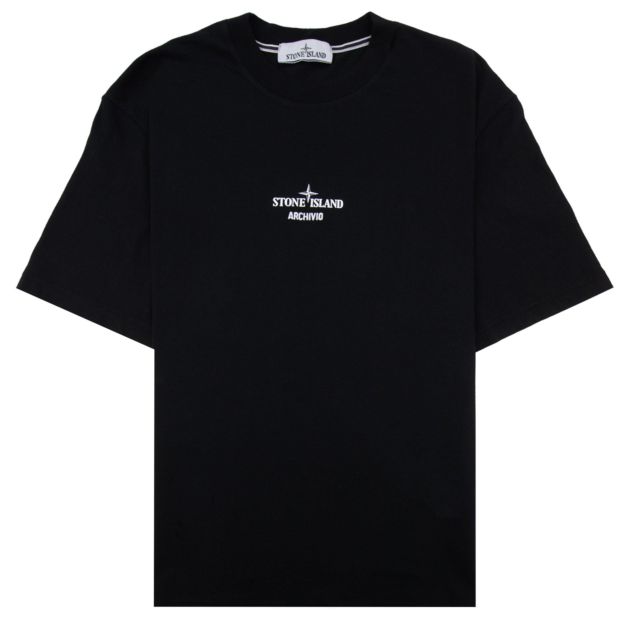 Stone Island 2100037 Organic Cotton T-shirt With Archivio Print Black V0029