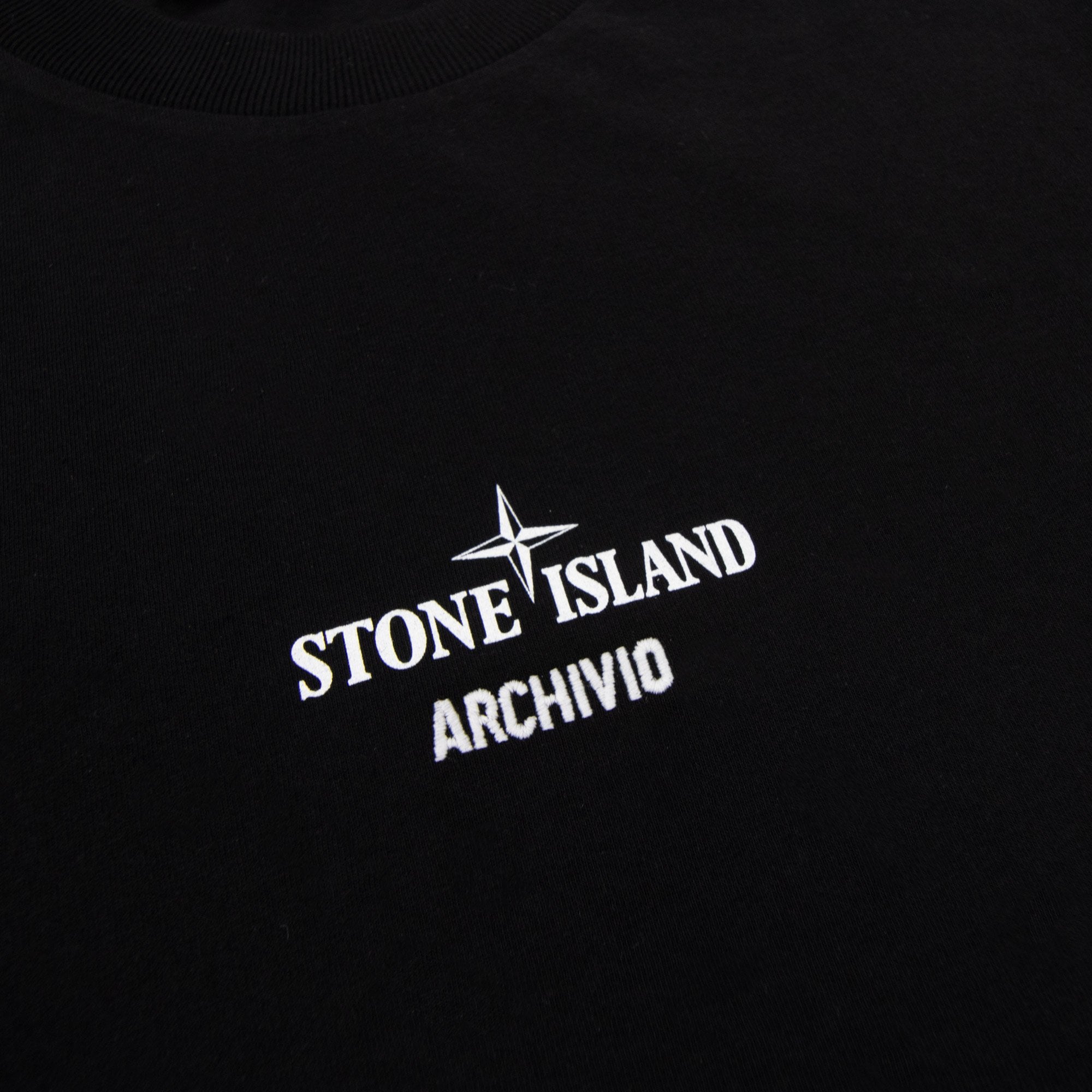 Stone Island 2100037 Organic Cotton T-shirt With Archivio Print Black V0029