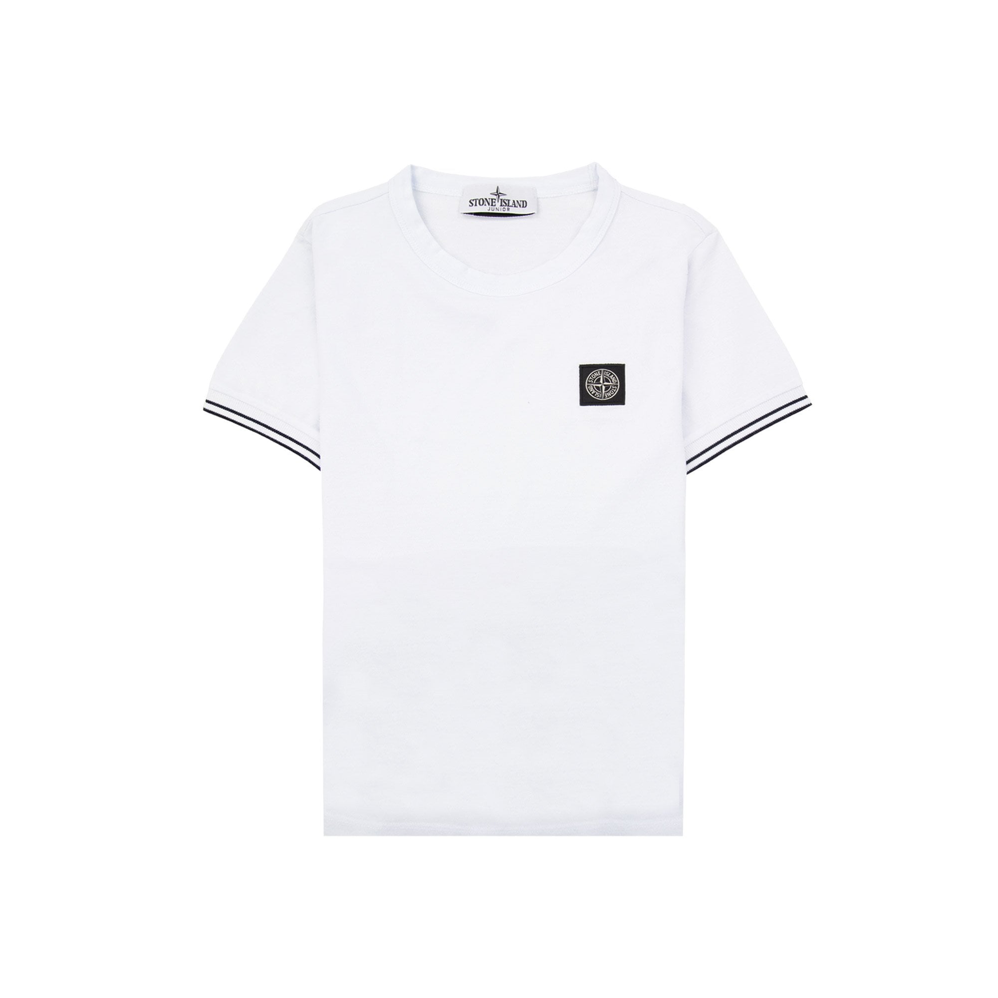 Stone Island Junior 2100001 Light Cotton Compass Patch T Shirt White V1001