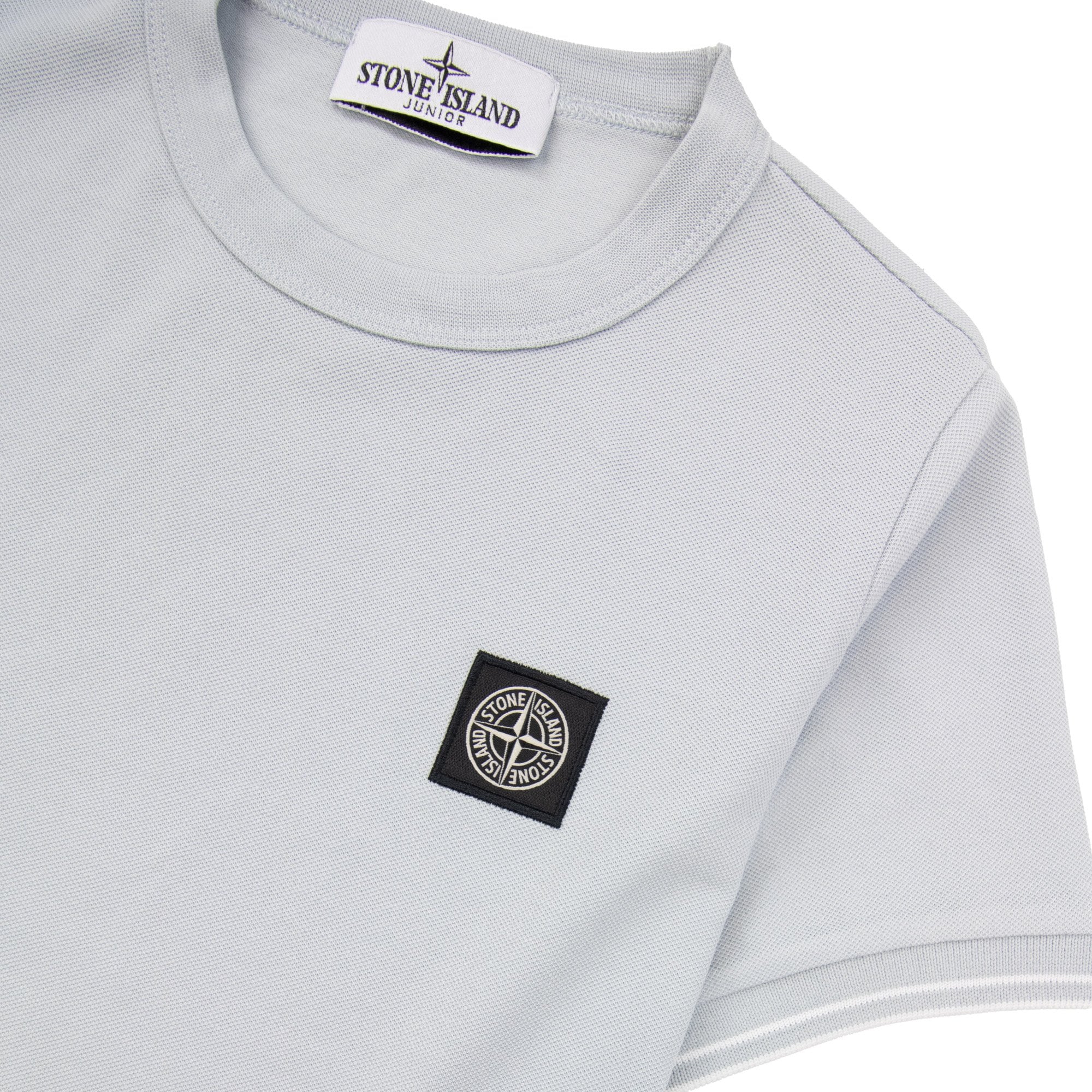 Stone Island Junior 2100001 Light Cotton Compass Patch T Shirt Sky Blue V0041