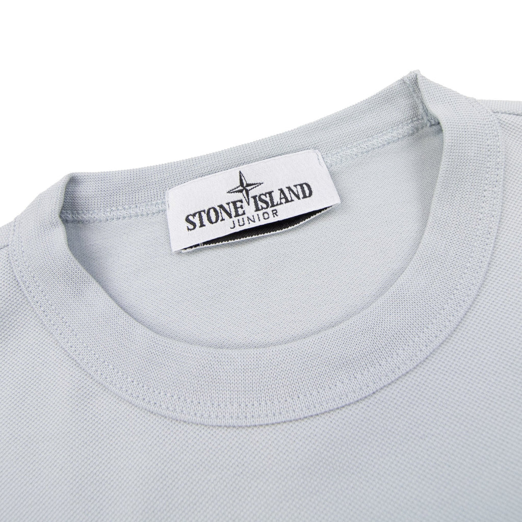 Stone Island Junior 2100001 Light Cotton Compass Patch T Shirt Sky Blue V0041