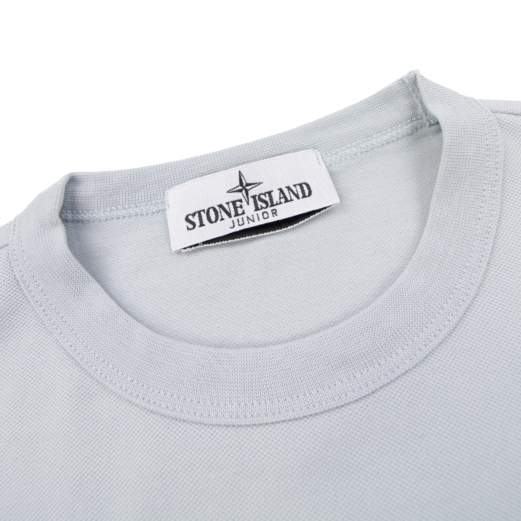 Stone Island Junior 2100001 Light Cotton Compass Patch T Shirt Sky Blue V0041