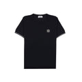 Stone Island Junior 2100001 Light Cotton Compass Patch T Shirt Black V0029