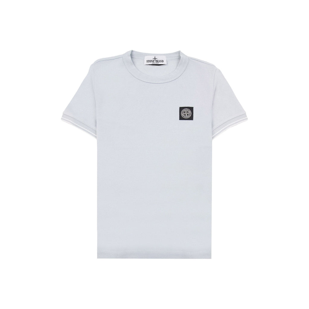Stone Island Junior 2100001 Light Cotton Compass Patch T Shirt Sky Blue V0041