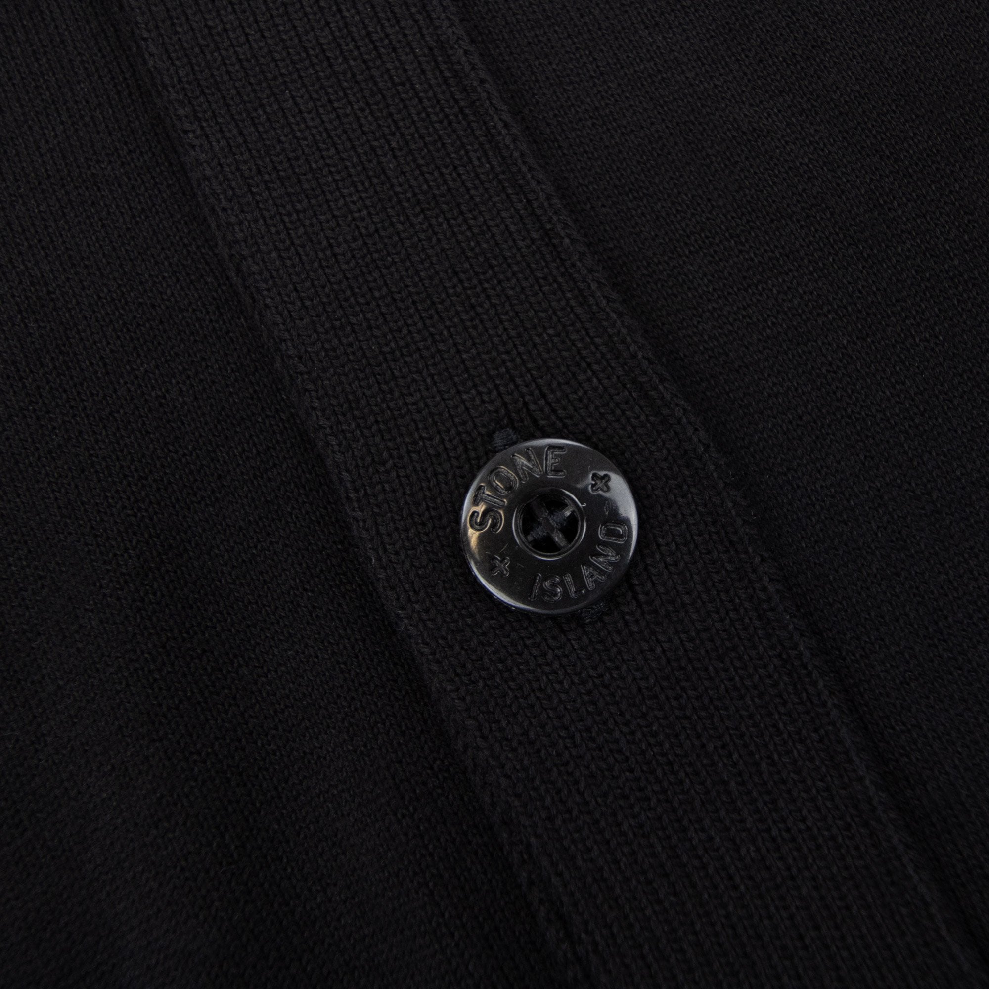 Stone Island 5100016 Soft Organic Knit Button Cardigan Black V0029