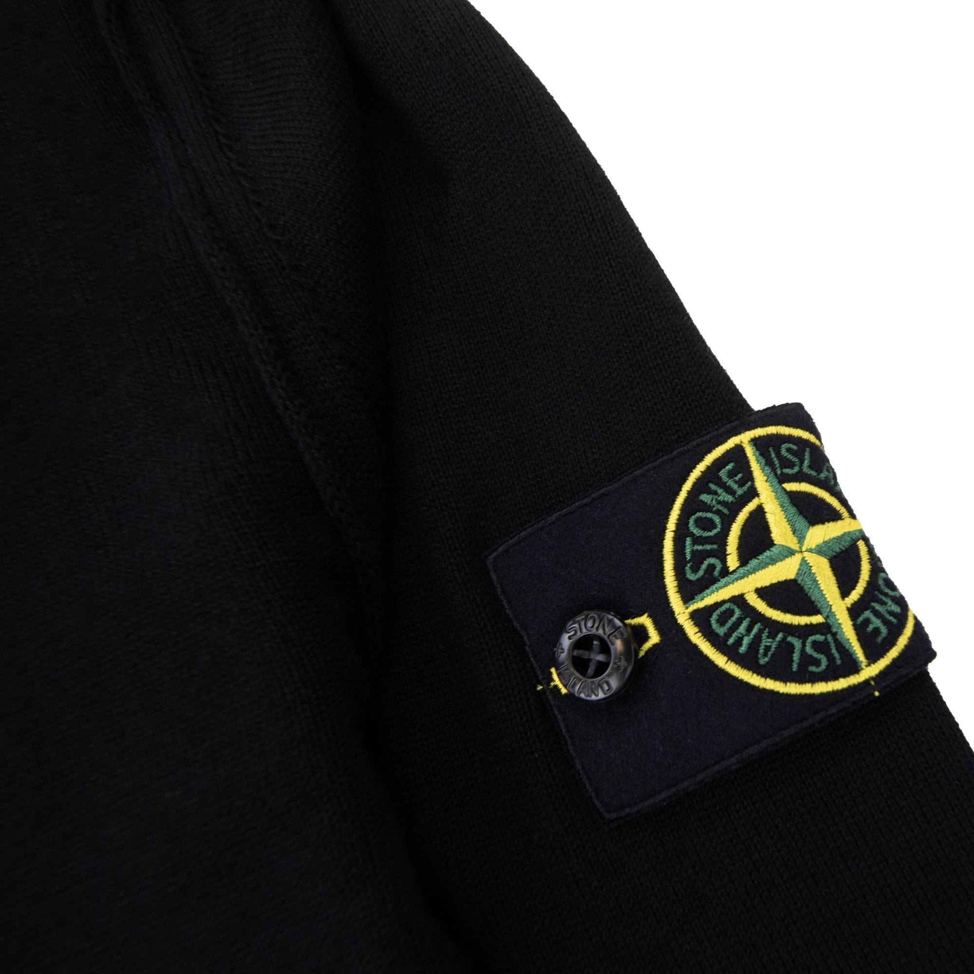 Stone Island 5100016 Soft Organic Knit Button Cardigan Black V0029