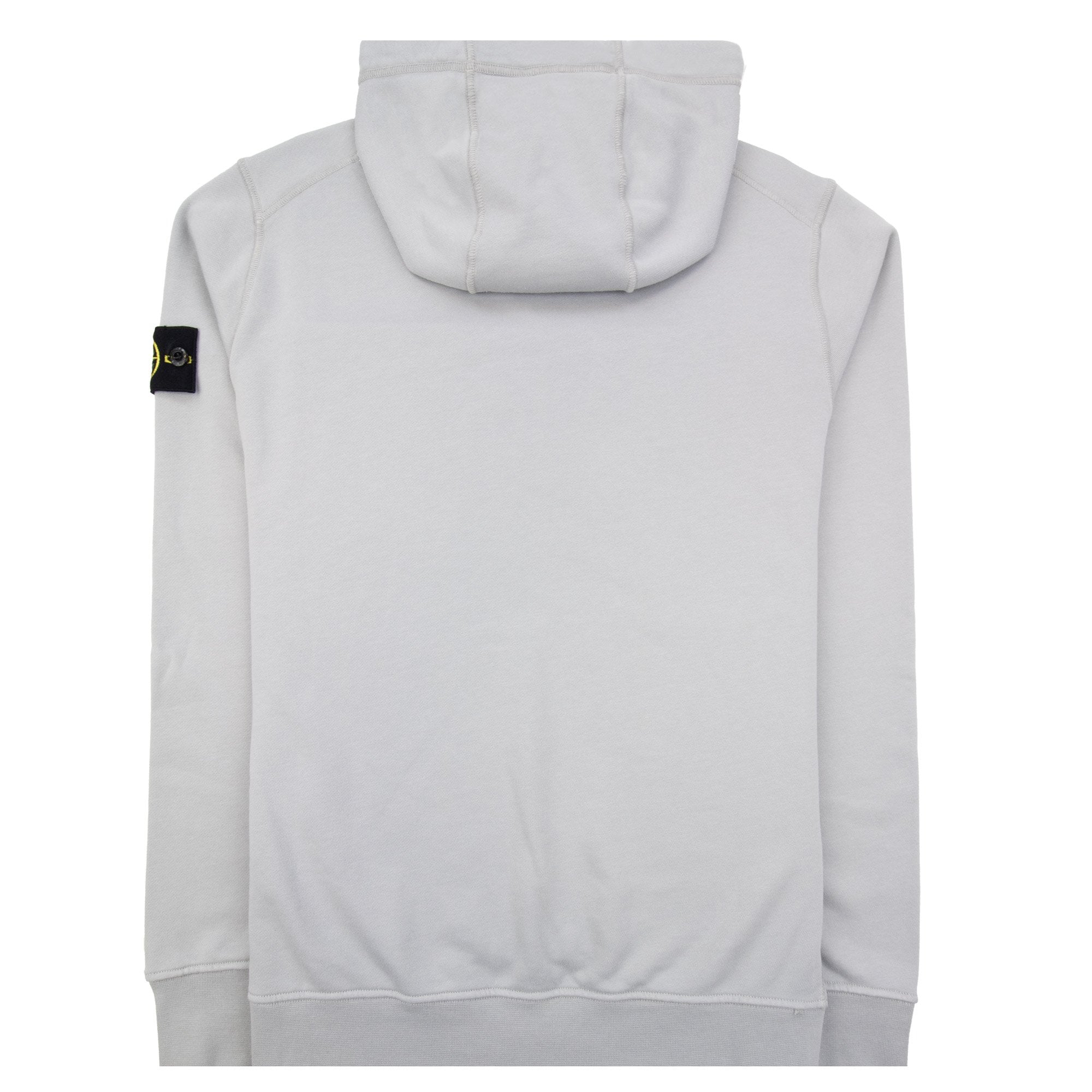 Stone Island Open Zip Up Hooded Sweatshirt Pearl Grey V0061
