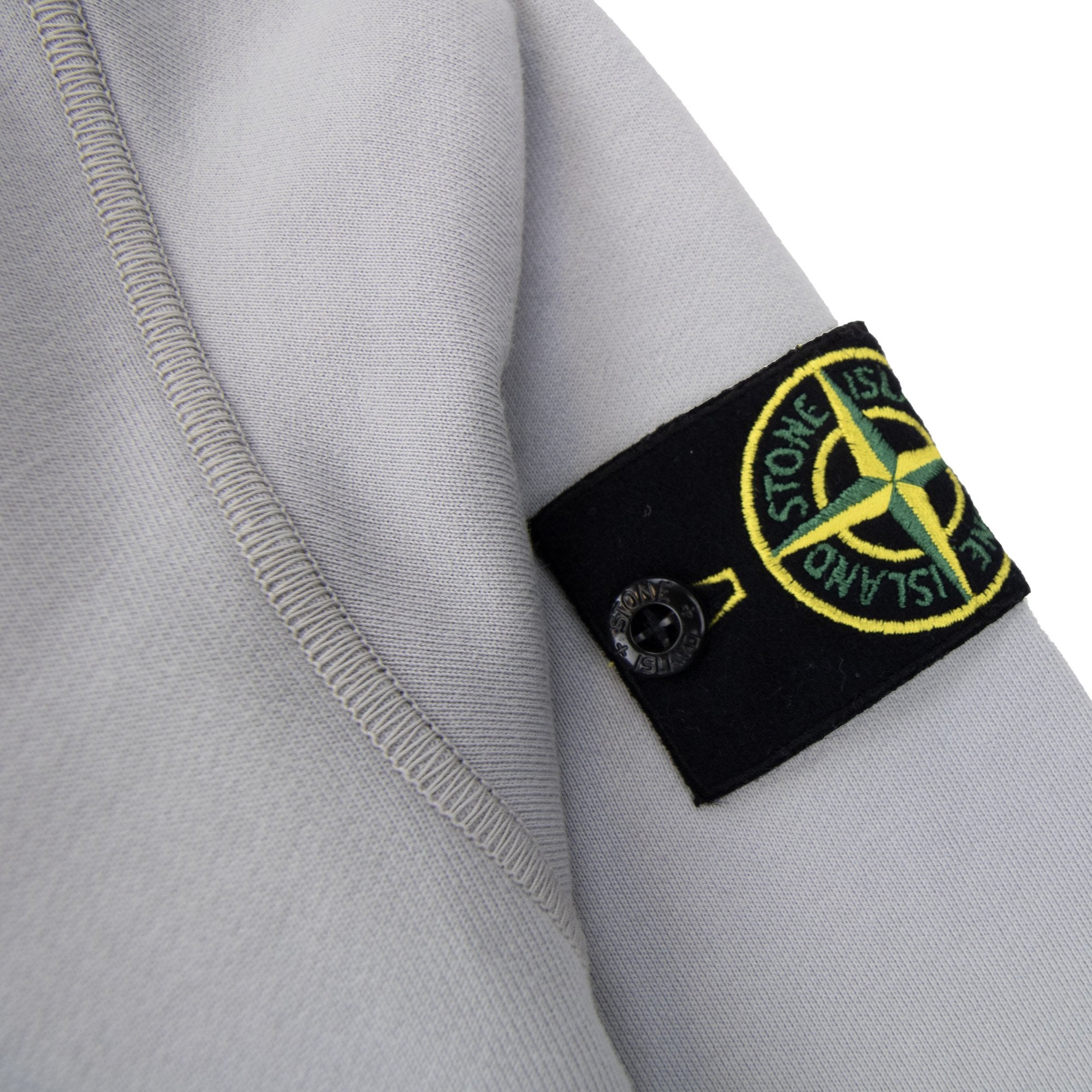 Stone Island Open Zip Up Hooded Sweatshirt Pearl Grey V0061