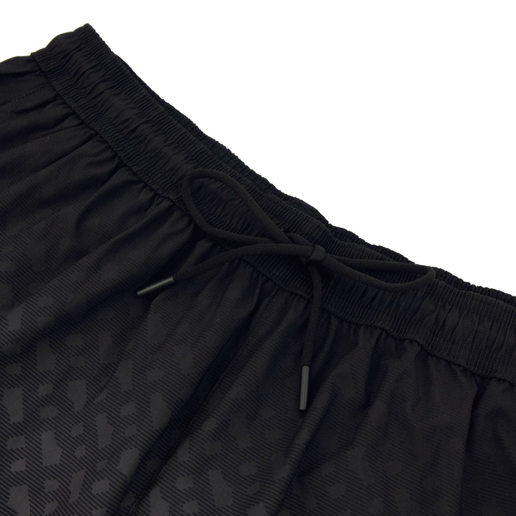 Hugo Boss Degrade Monogram Print Badge Swim Shorts Black 001