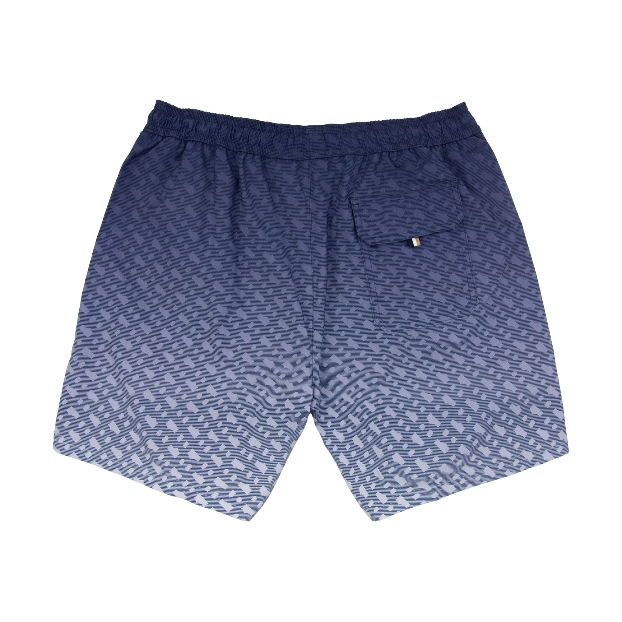 Hugo Boss Degrade Monogram Print Badge Swim Shorts Blue 413