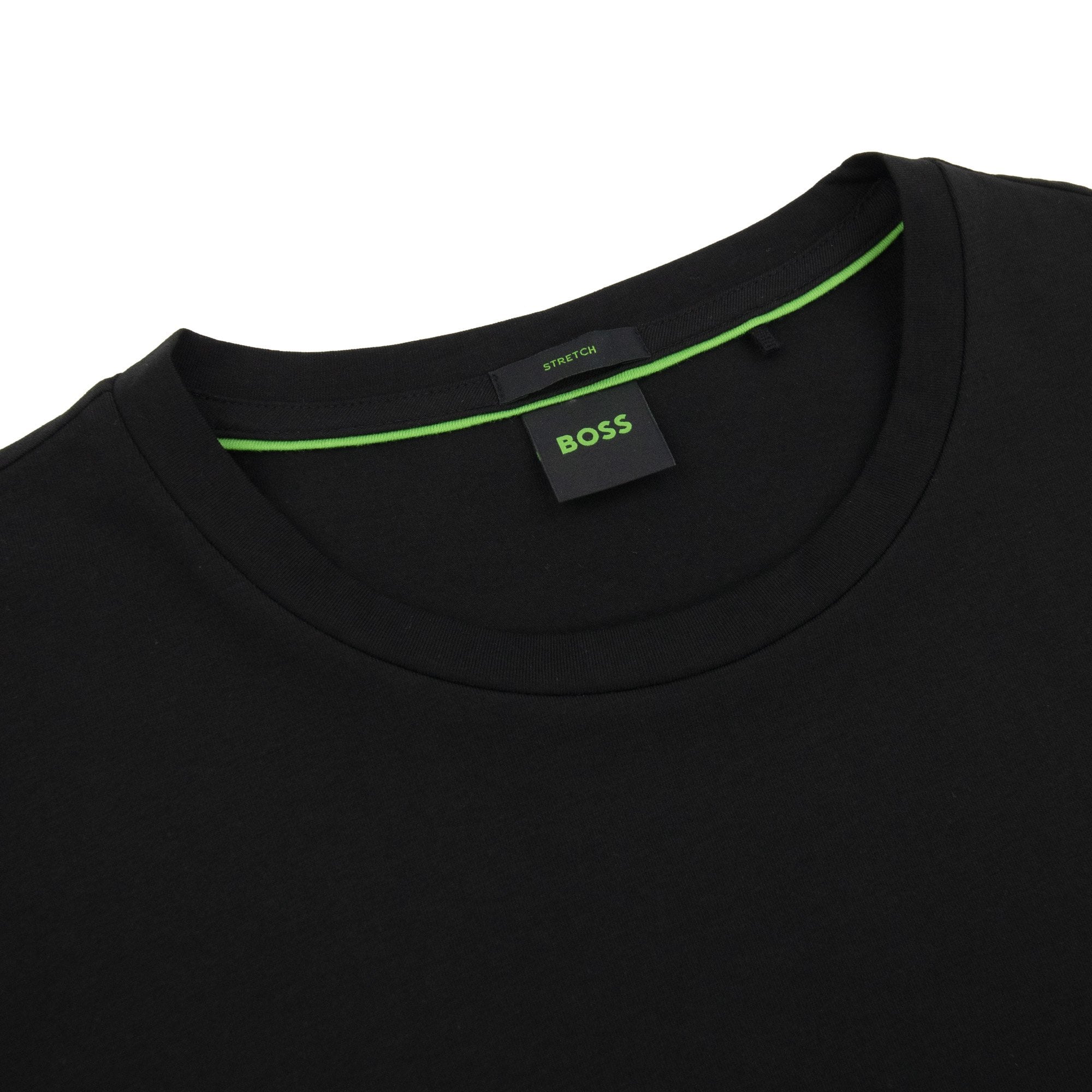 Hugo Boss Logo Print Stretch T Shirt Black 001