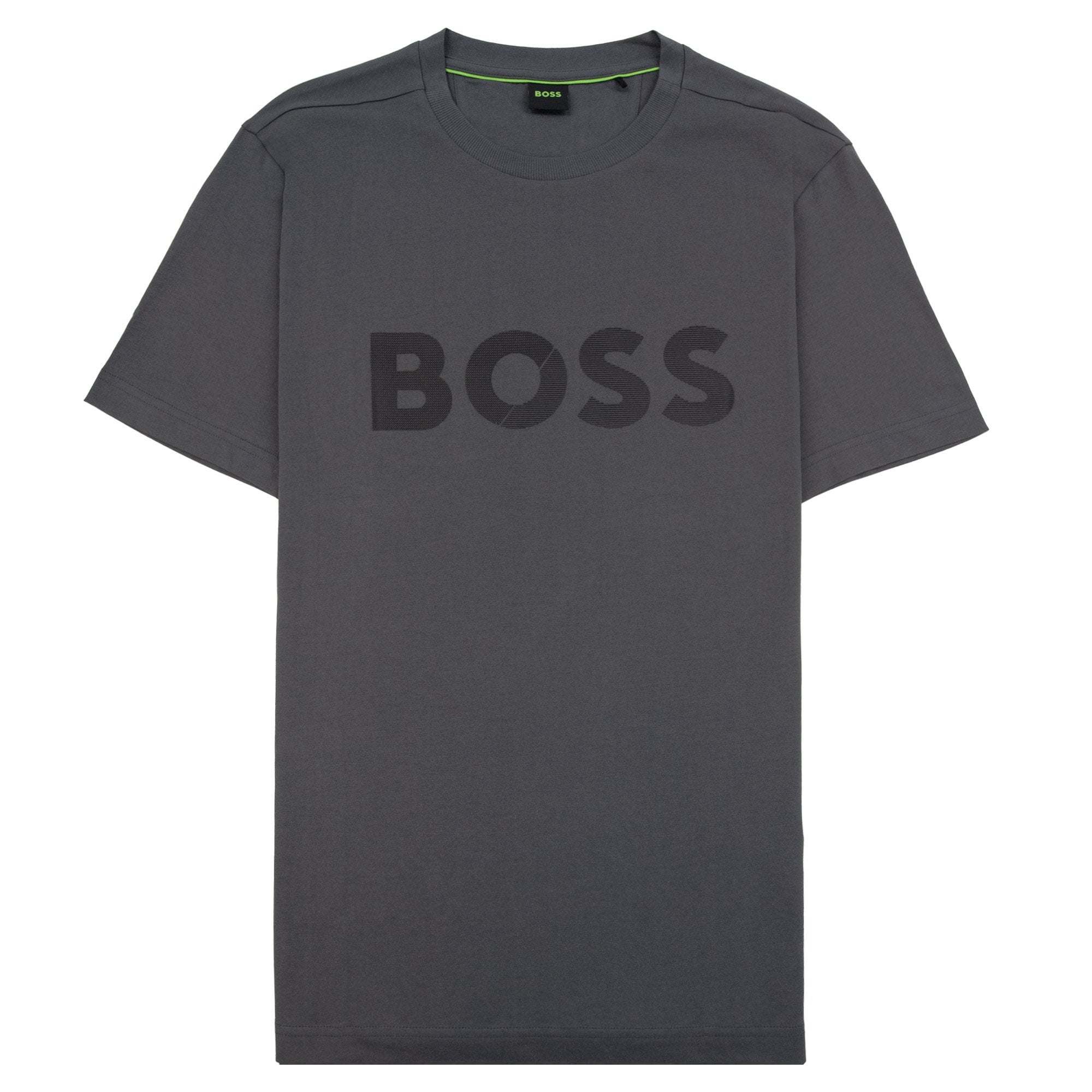 Hugo Boss Tape Logo Tee T Shirt Grey 027