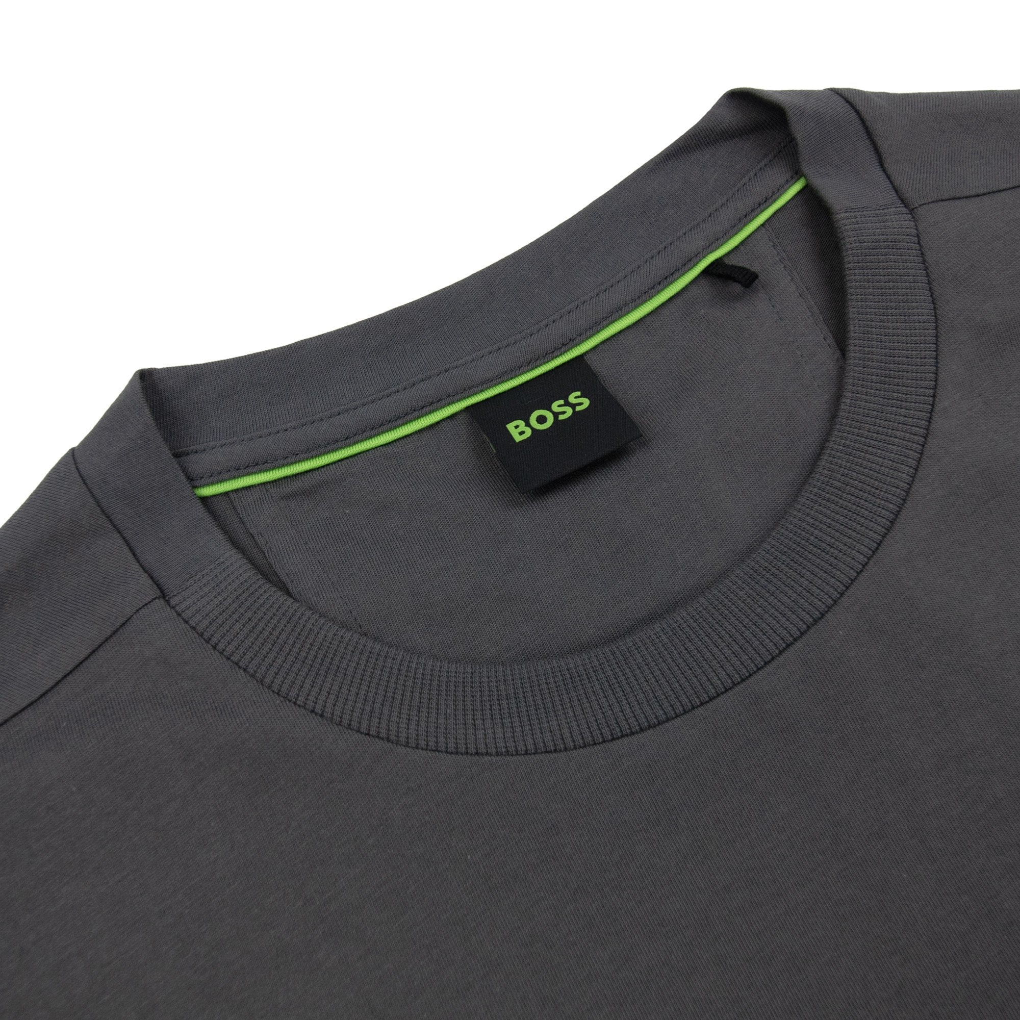 Hugo Boss Tape Logo Tee T Shirt Grey 027