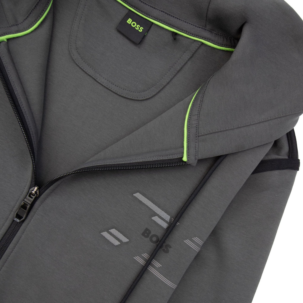 Hugo Boss Saggy Tape Tracksuit Top Grey 027