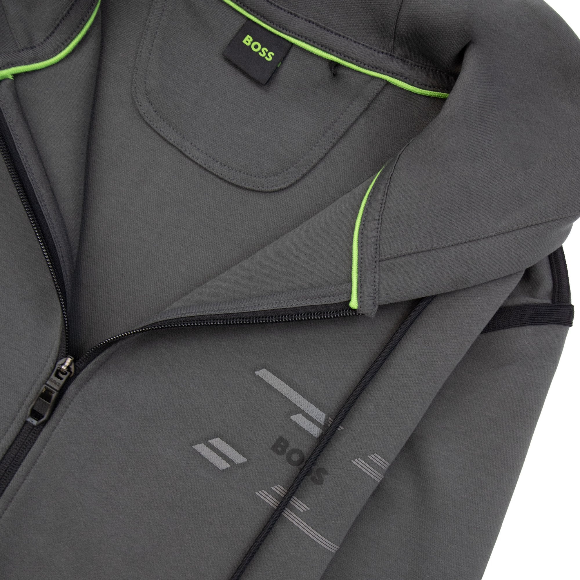 Hugo Boss Saggy Tape Tracksuit Top Grey 027