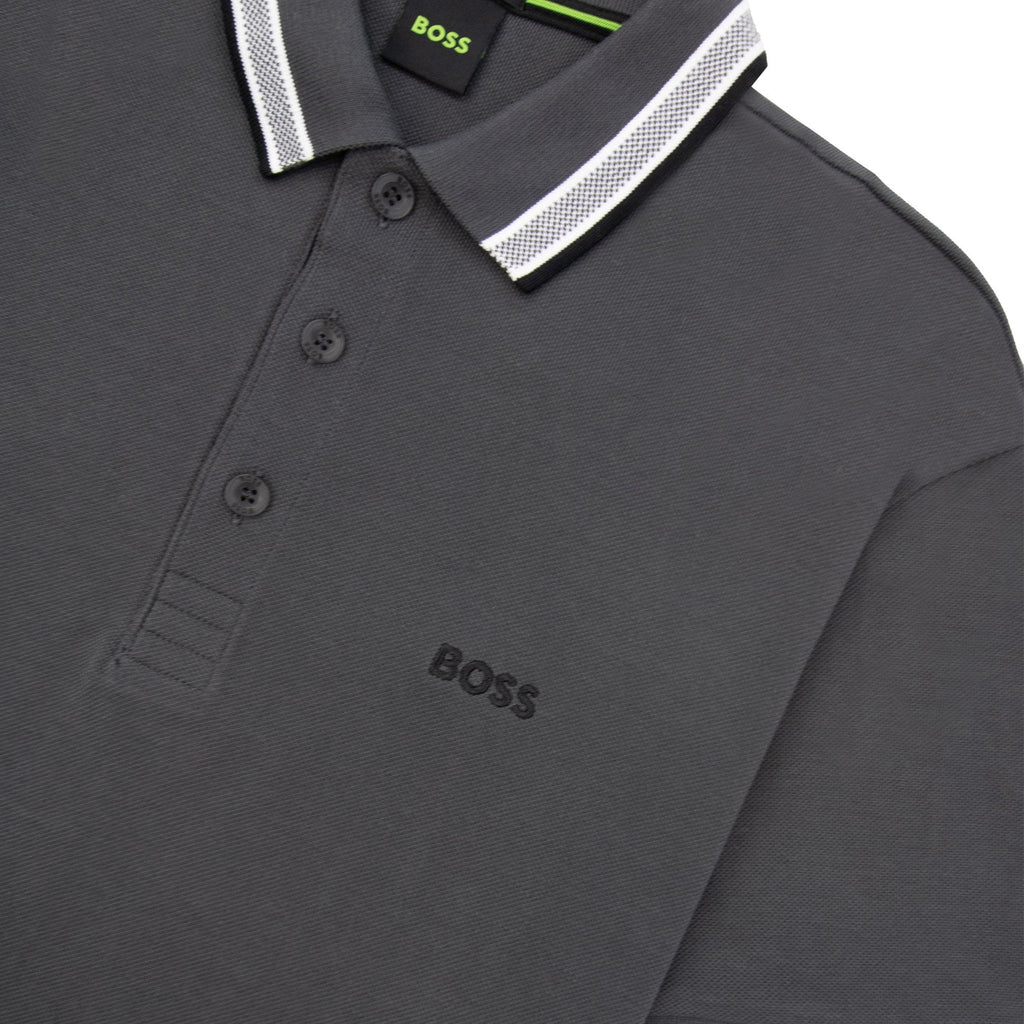 Hugo Boss Paddy Embroidered Logo Polo Grey 027