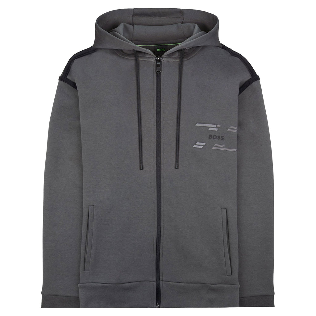 Hugo Boss Saggy Tape Tracksuit Top Grey 027