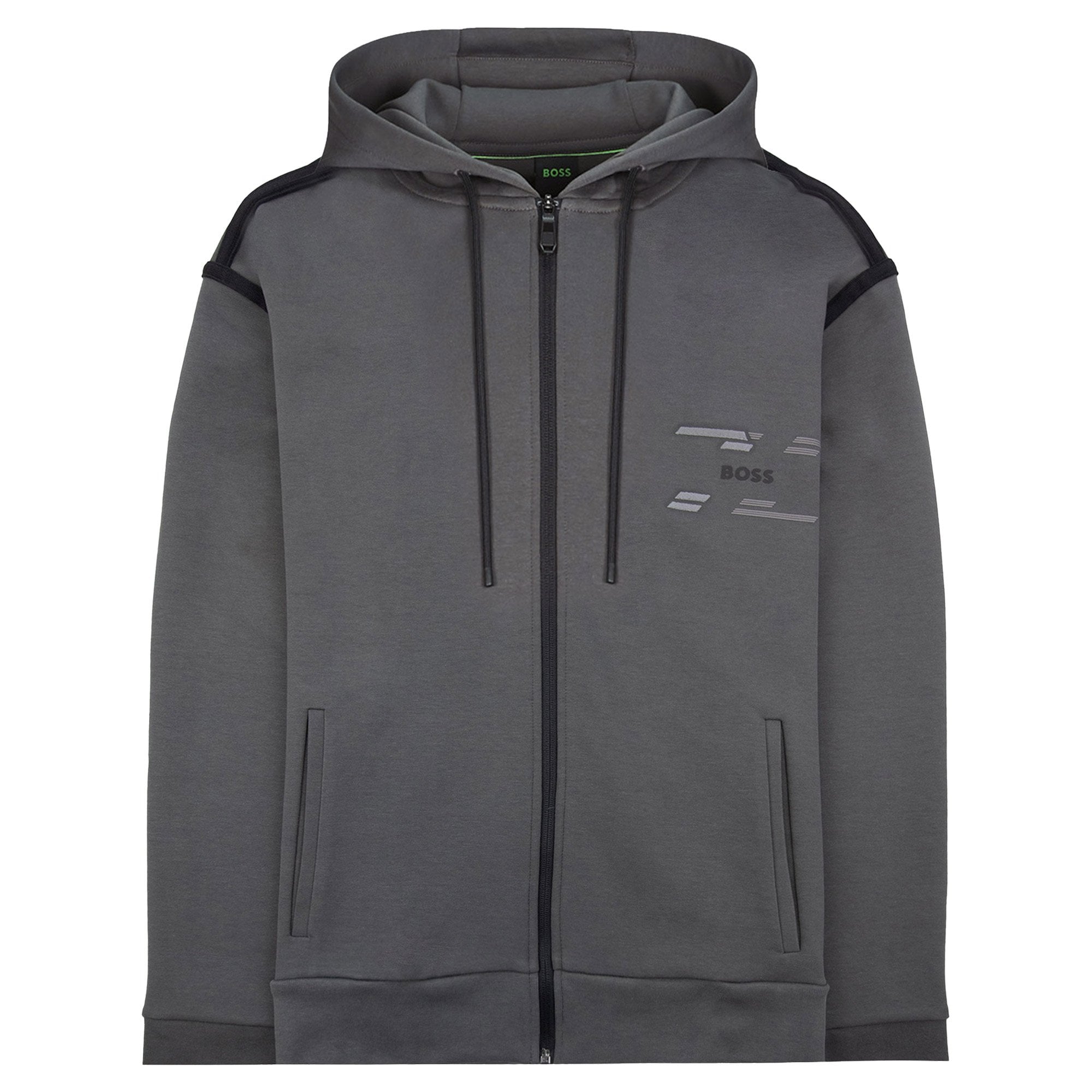 Hugo Boss Saggy Tape Tracksuit Top Grey 027