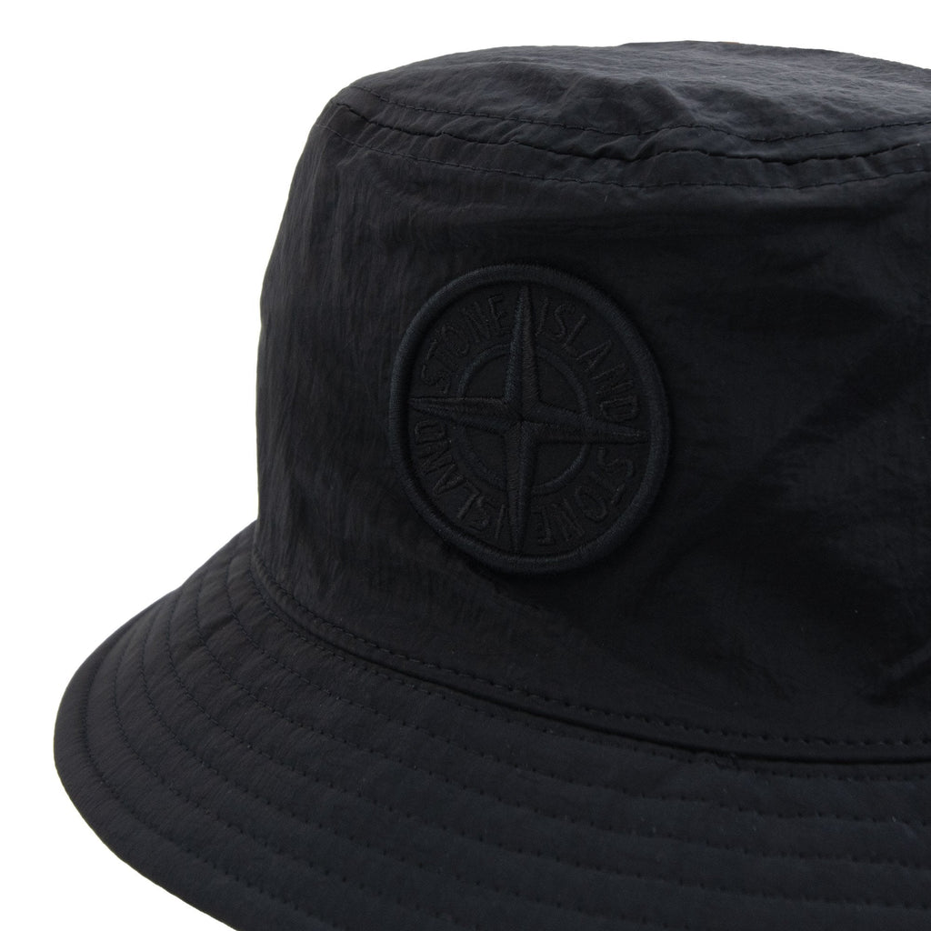 Stone Island 9100009 Nylon Metal Bucket Hat Black V0029