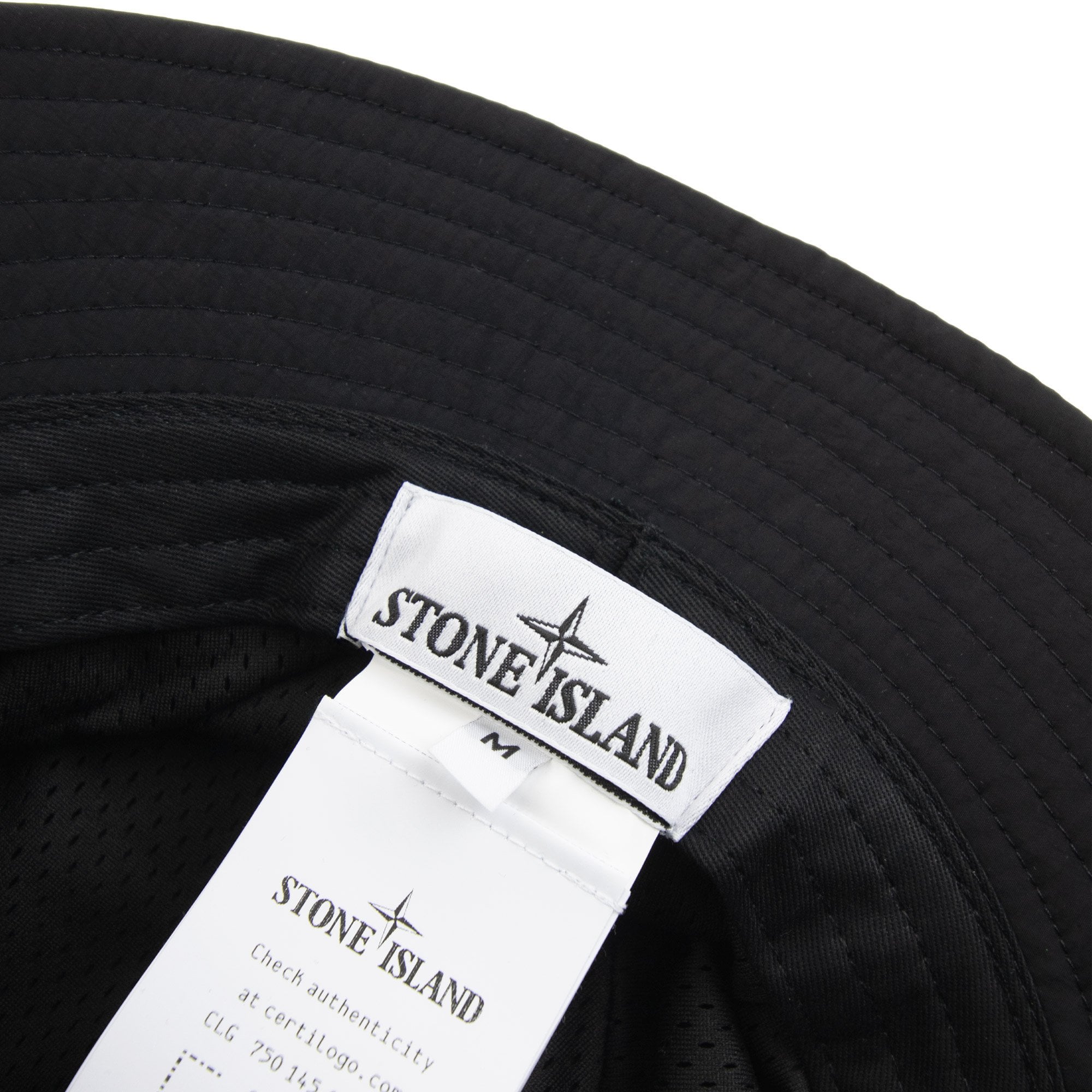Stone Island 9100009 Nylon Metal Bucket Hat Black V0029