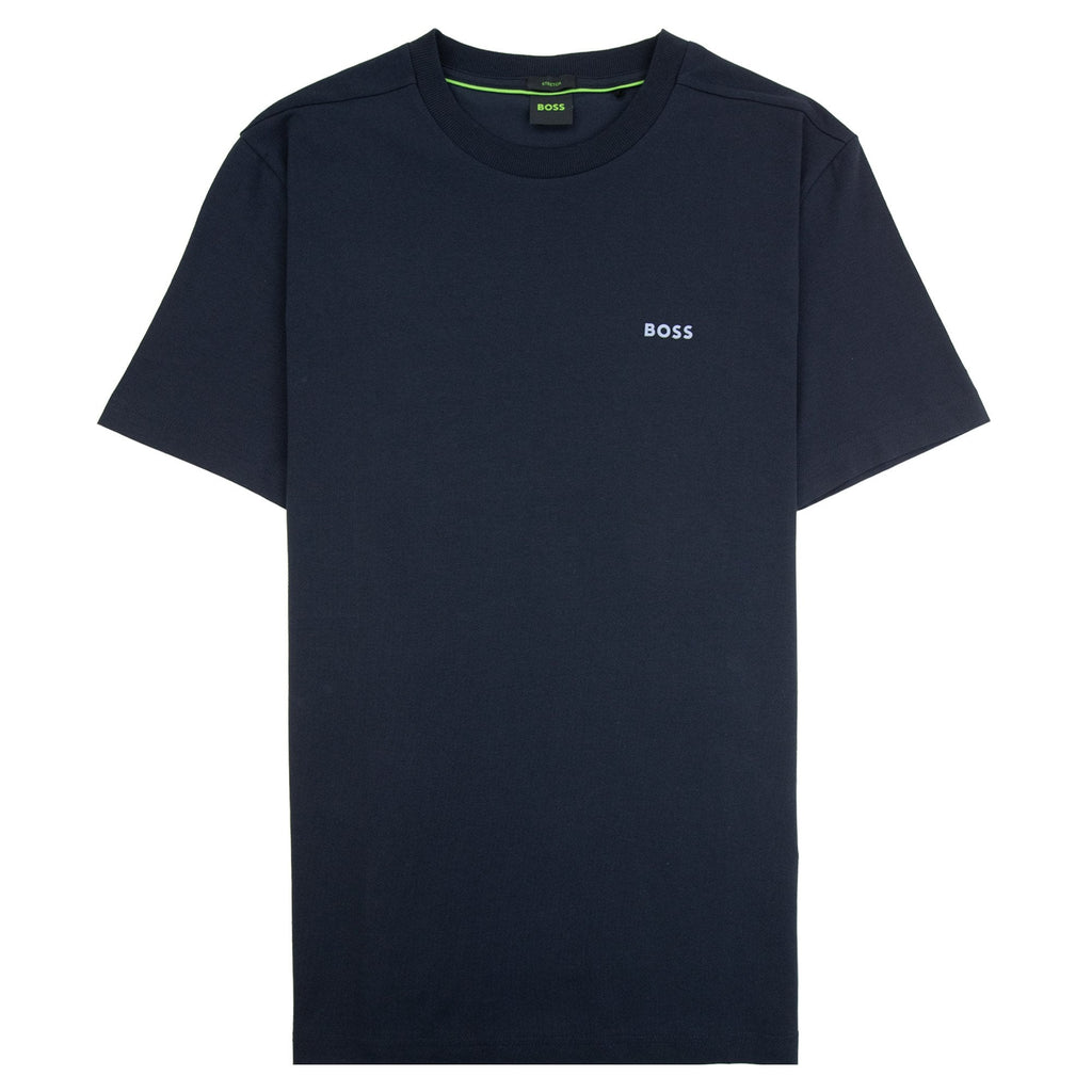 Hugo Boss Contrast Printed Logo Tee Navy 405