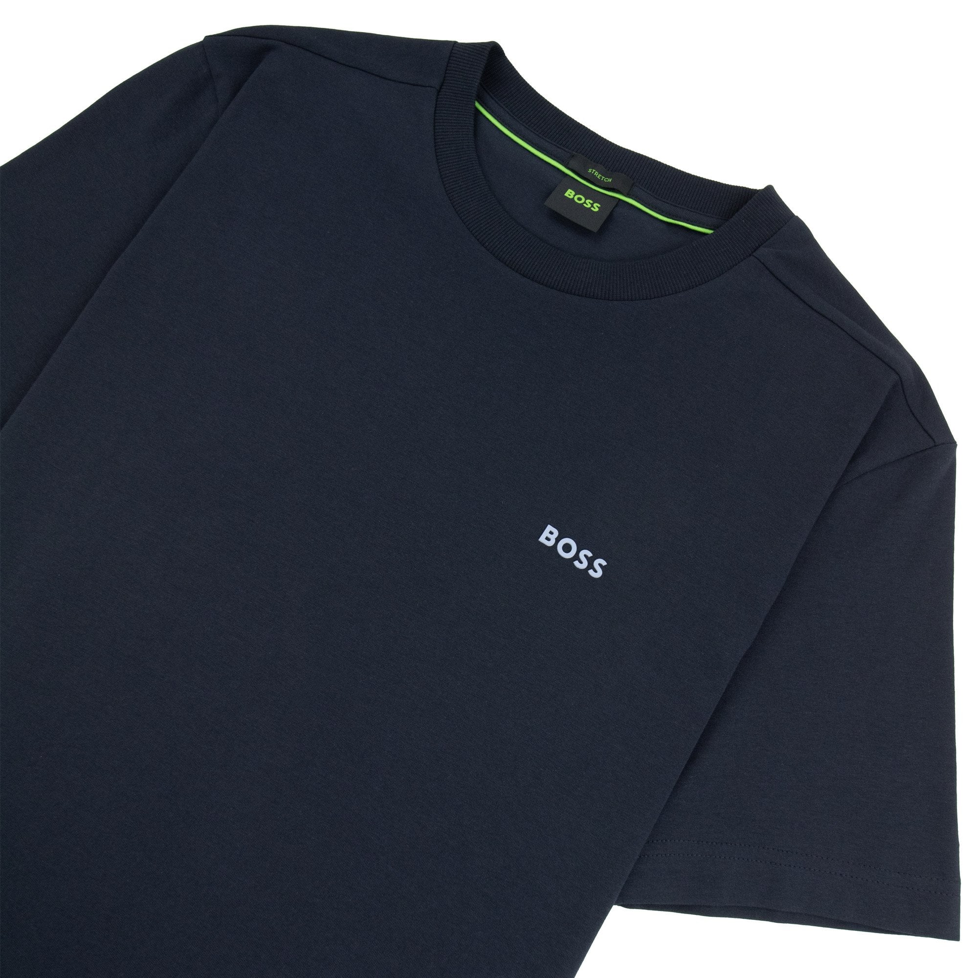 Hugo Boss Contrast Printed Logo Tee Navy 405