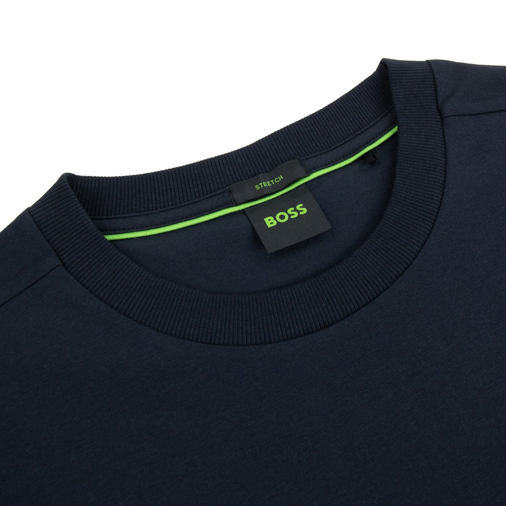 Hugo Boss Contrast Printed Logo Tee Navy 405