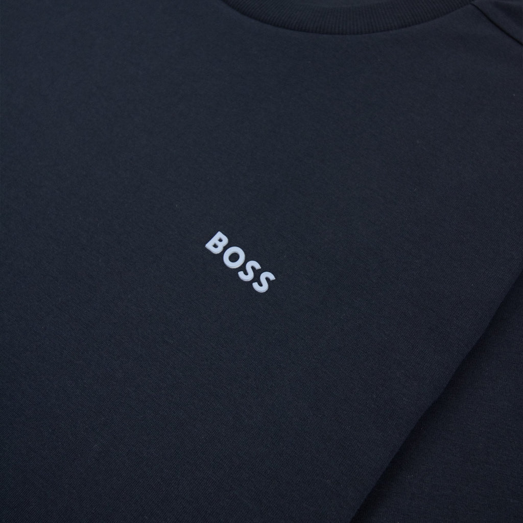 Hugo Boss Contrast Printed Logo Tee Navy 405